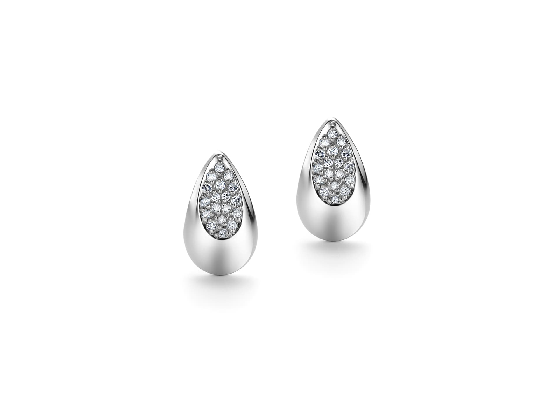 Серьги из золота 585 с бриллиантами