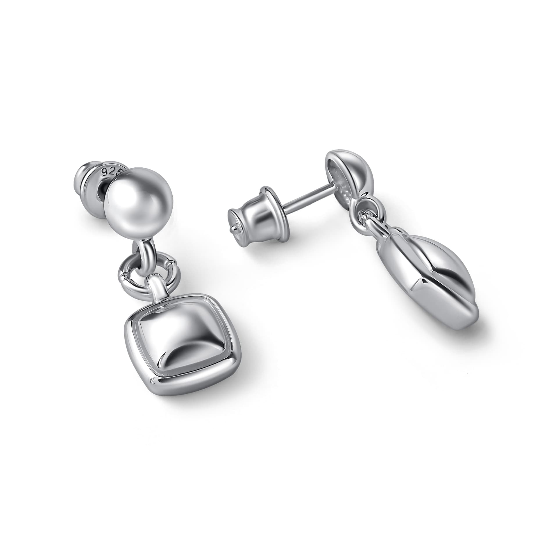 Серьги из серебра 925 без вставки