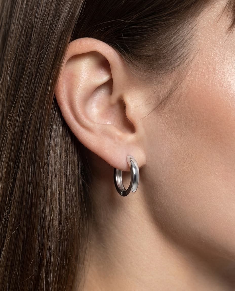 Серьги из серебра 925 без вставки