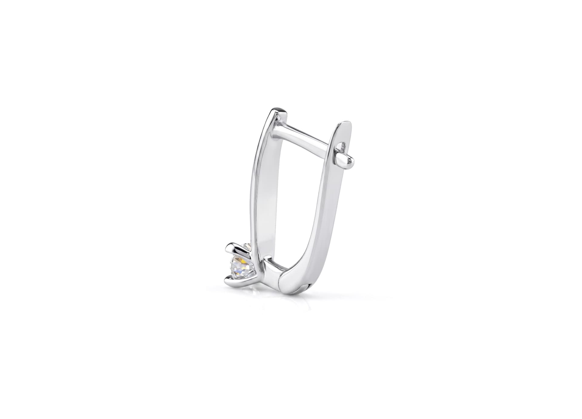 Серьги из серебра 925 с выращенными бриллиантами