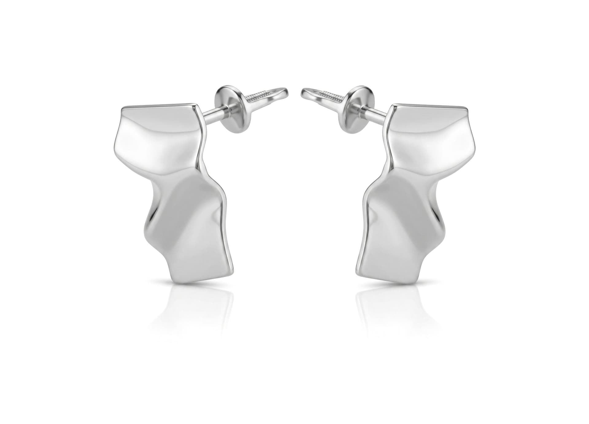Серьги из серебра 925 без вставки