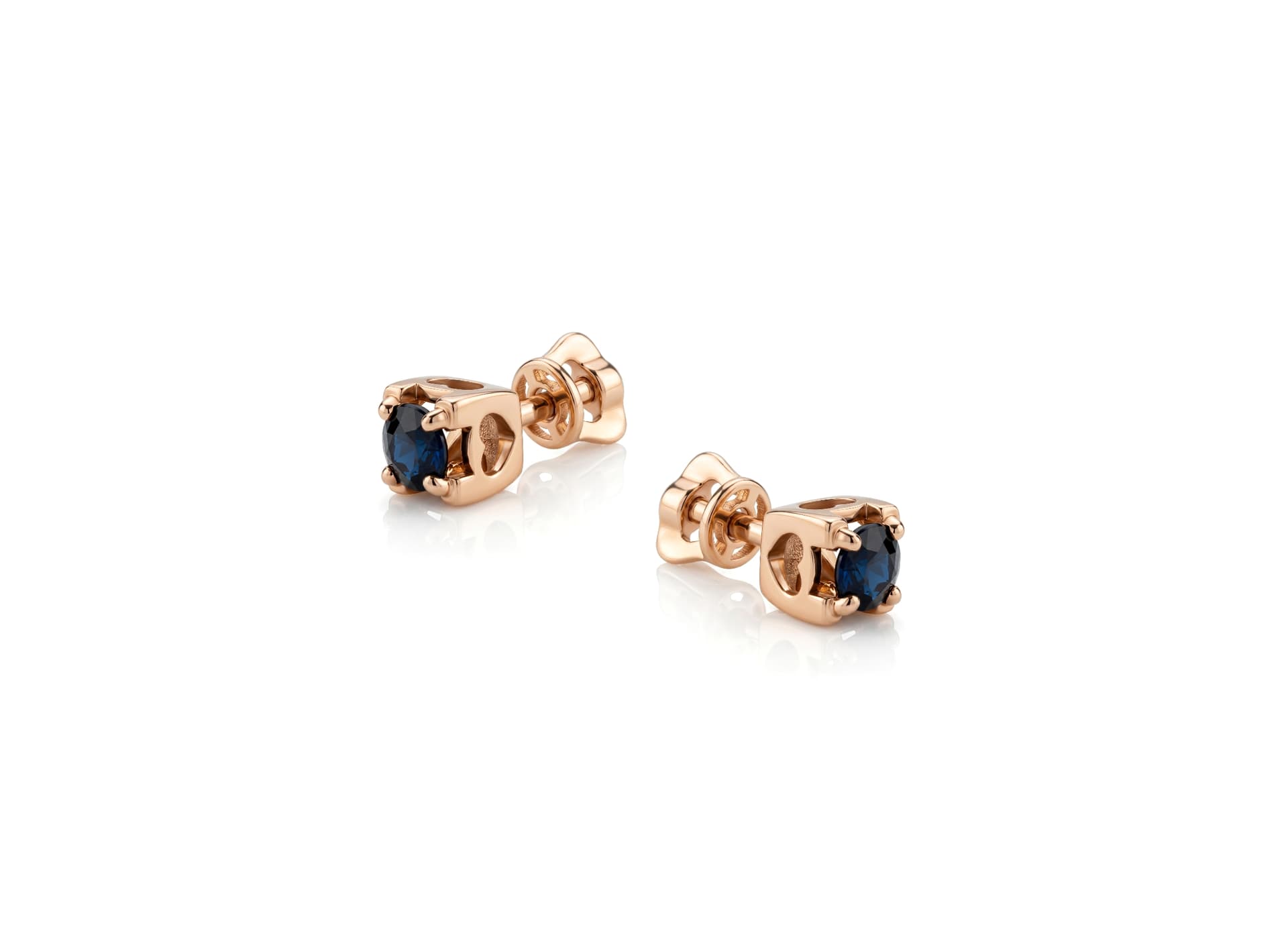 Серьги из золота 585 с сапфирами