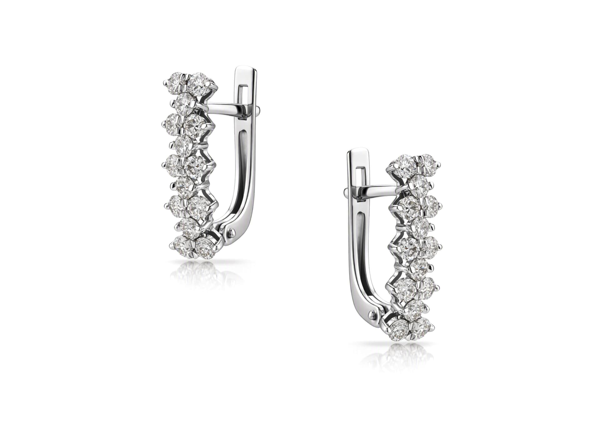 Серьги из золота 585 с бриллиантами