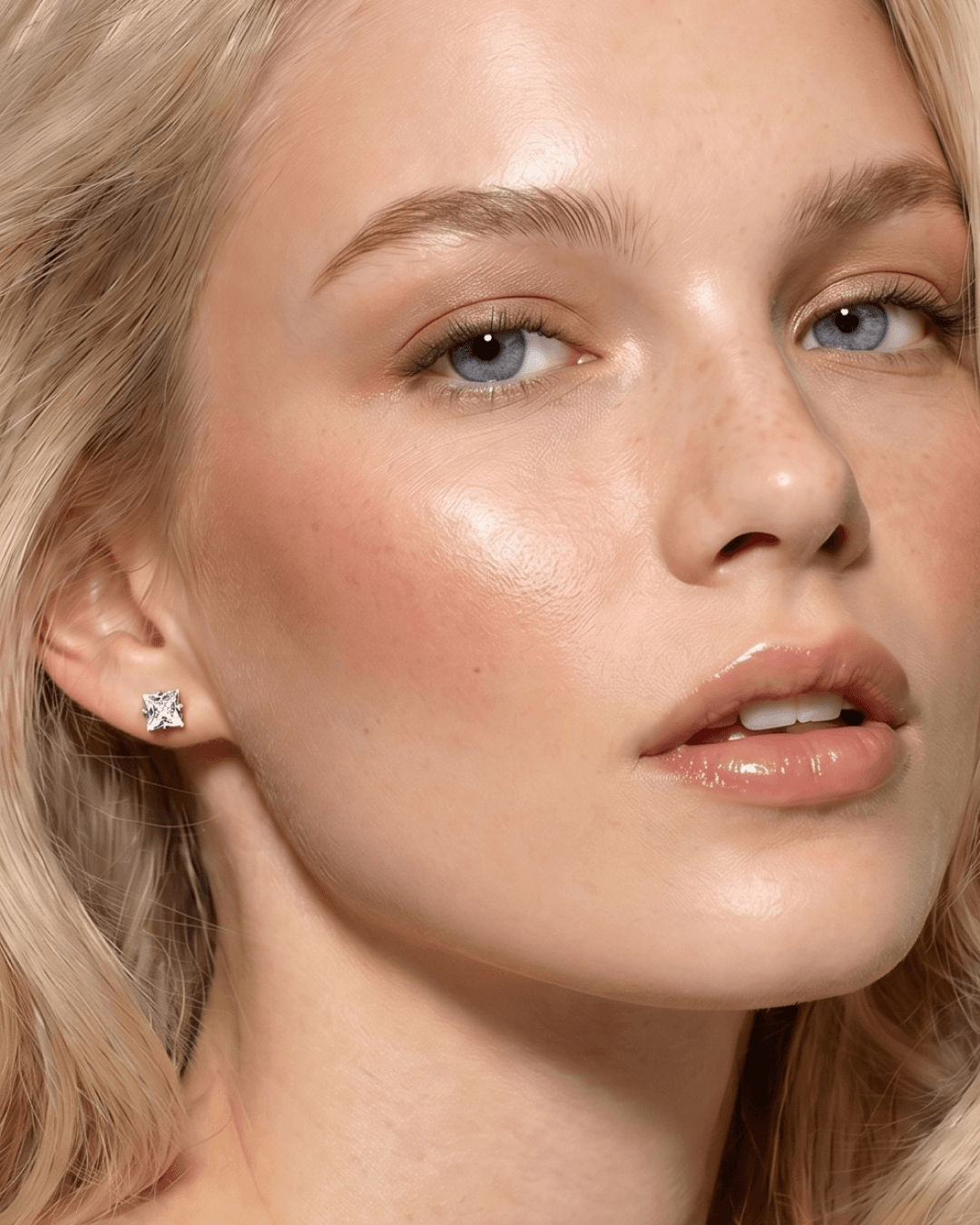 Серьги из золота 585 с фианитами