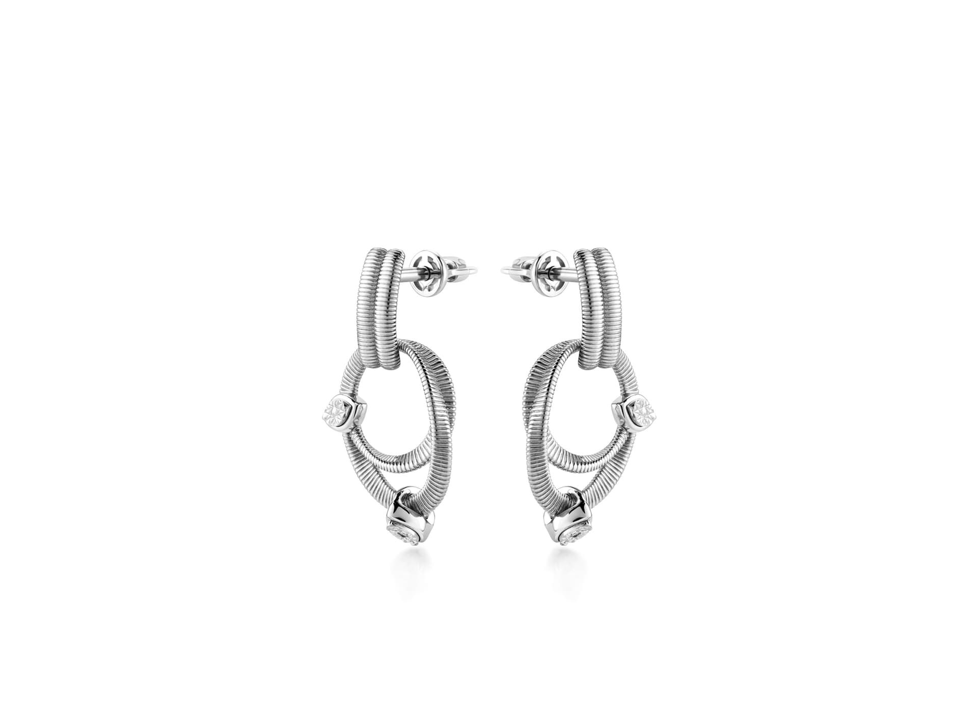 Серьги из серебра 925 с бриллиантами