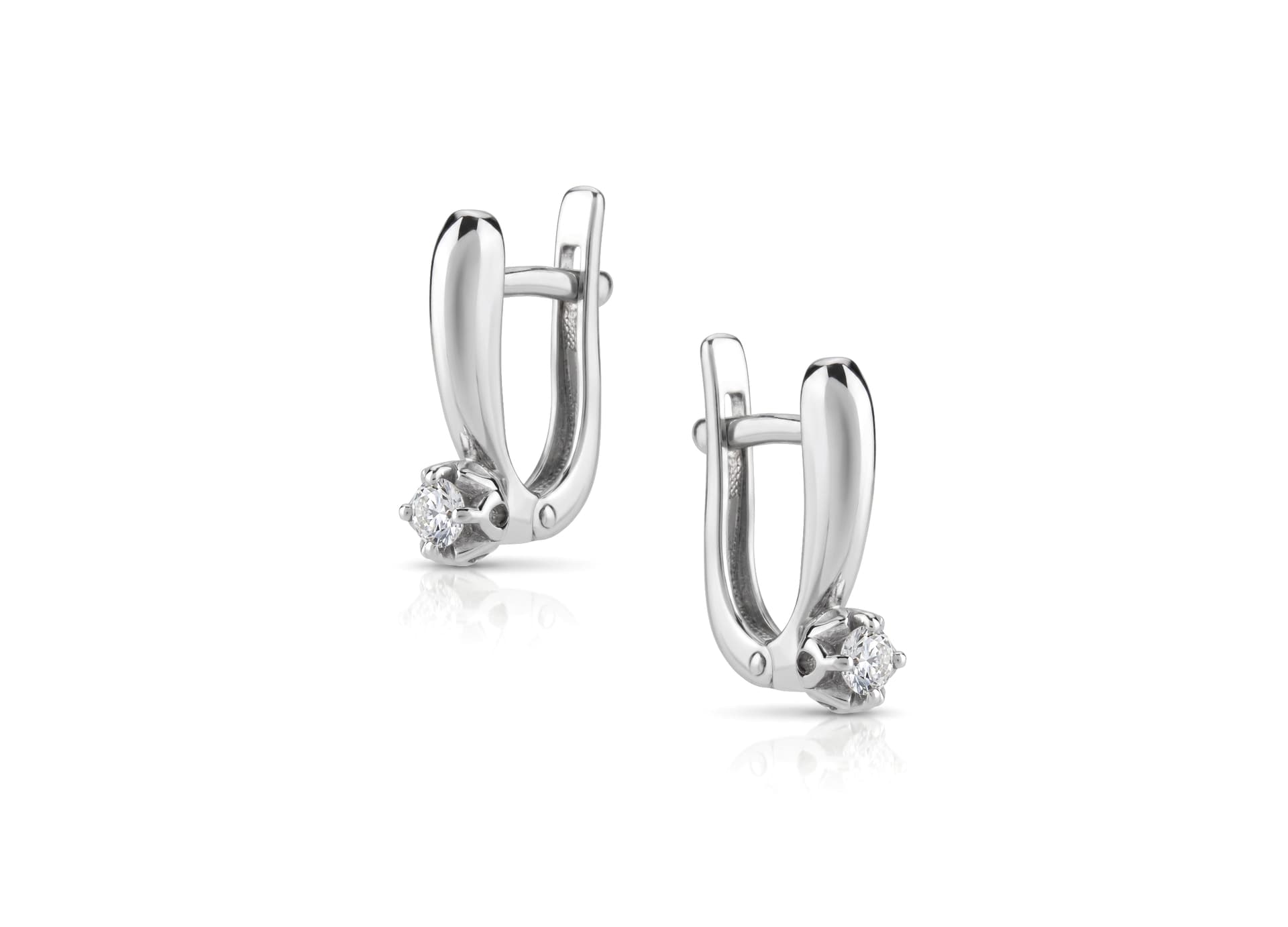Серьги из золота 585 с бриллиантами
