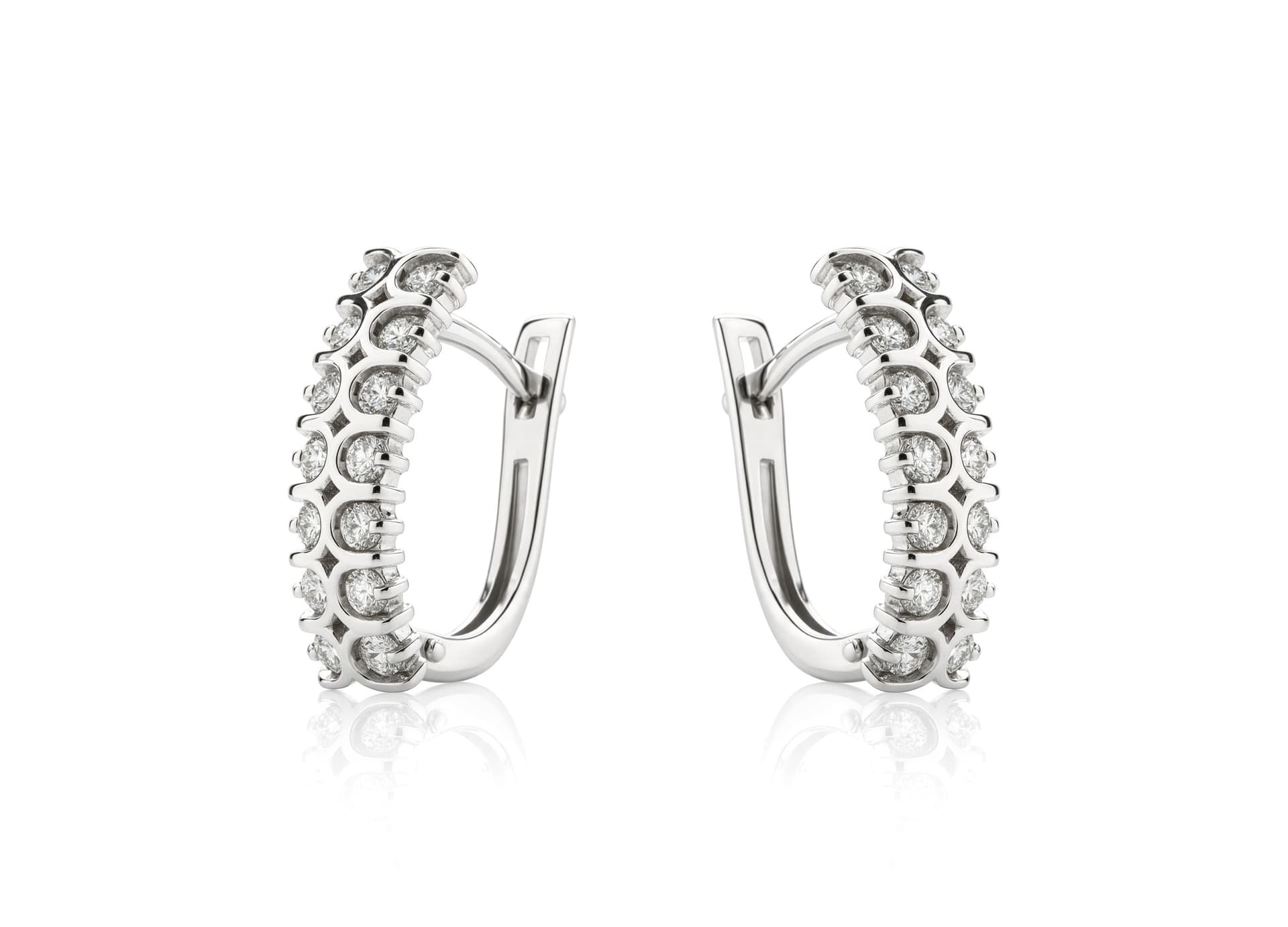 Серьги из золота 585 с бриллиант