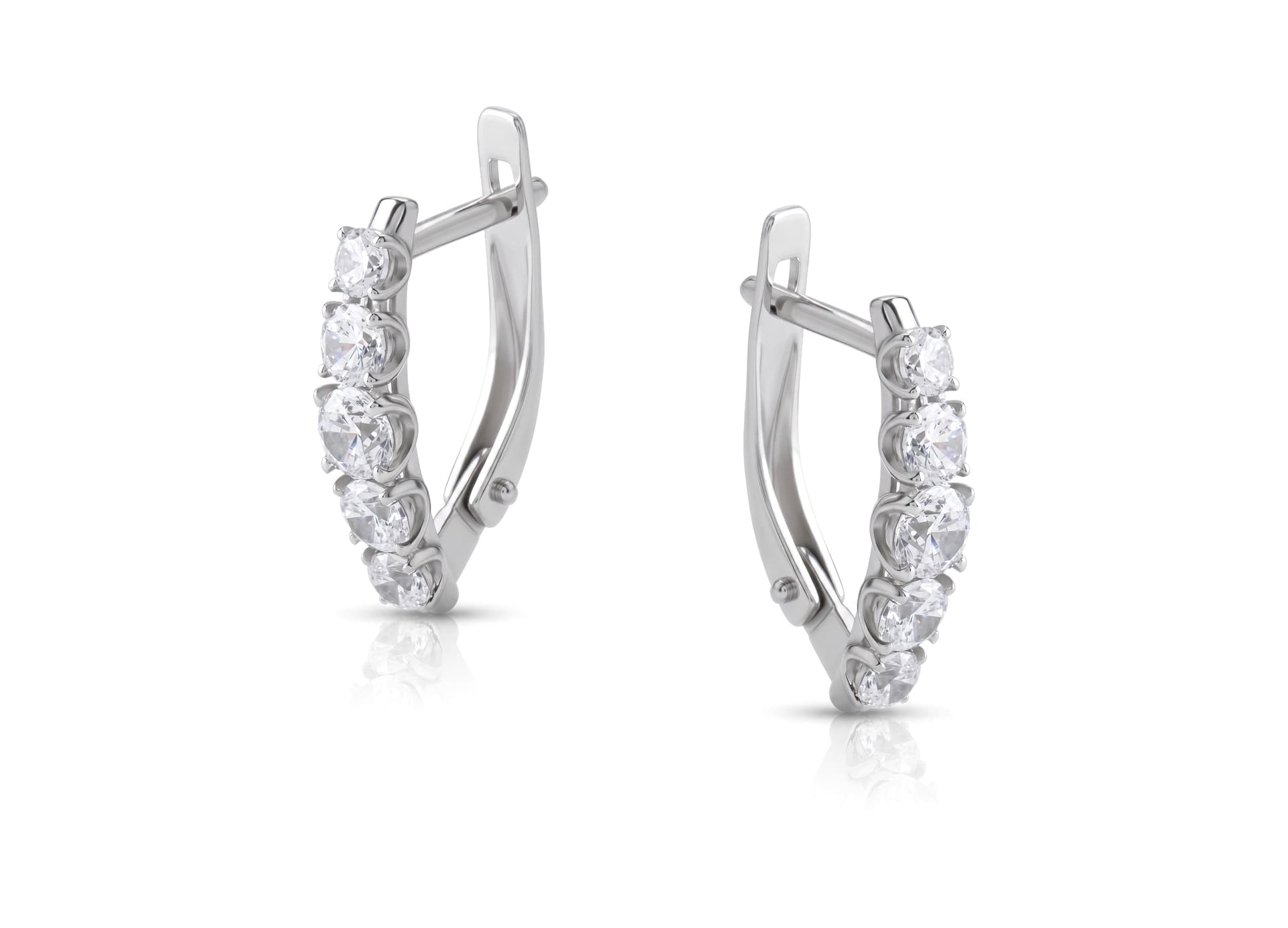 Серьги из Золота 585 с фианитами