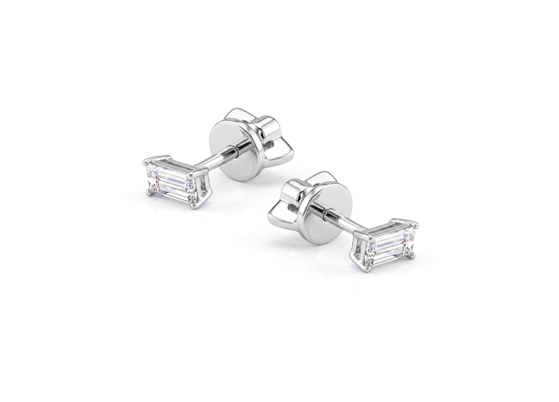 Серьги из серебра 925 с выращенными бриллиантами