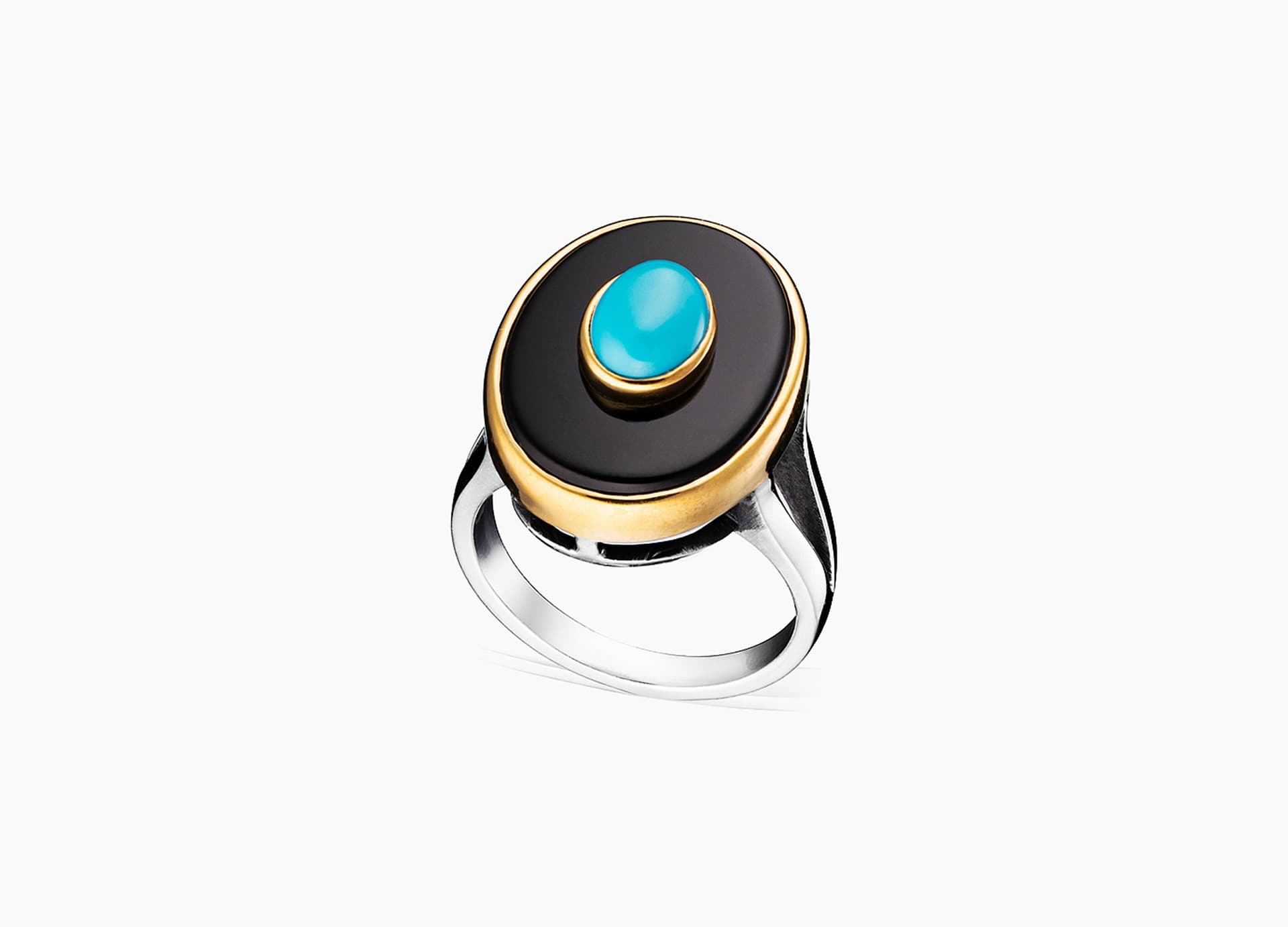 Кольцо из серебра 925 с бирюзой
