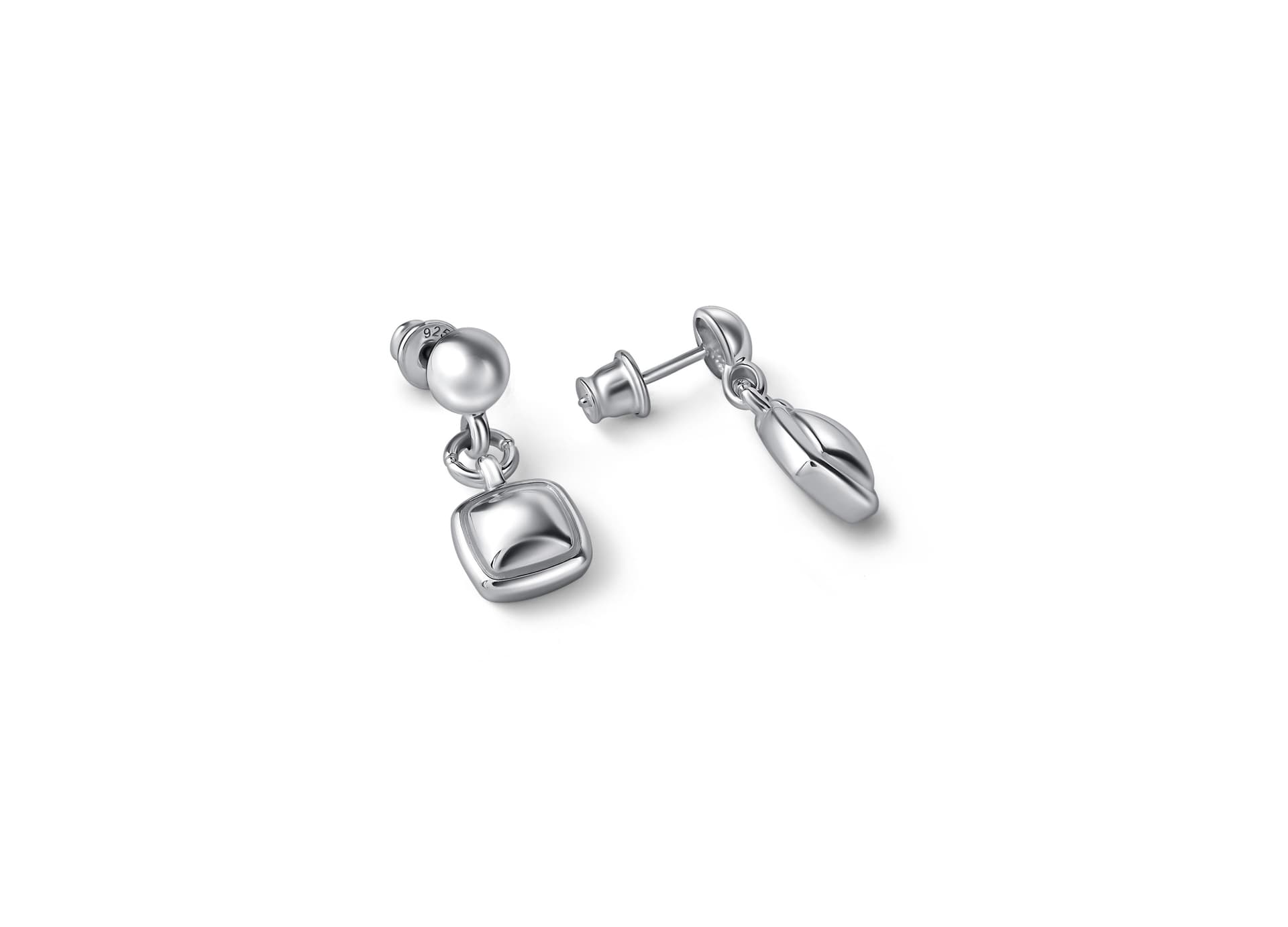 Серьги из серебра 925 без вставки