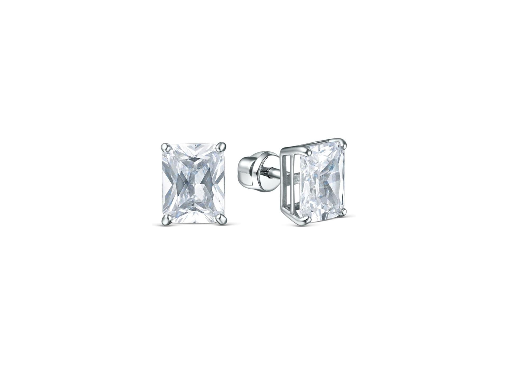 Серьги из серебра 925 с фианитами