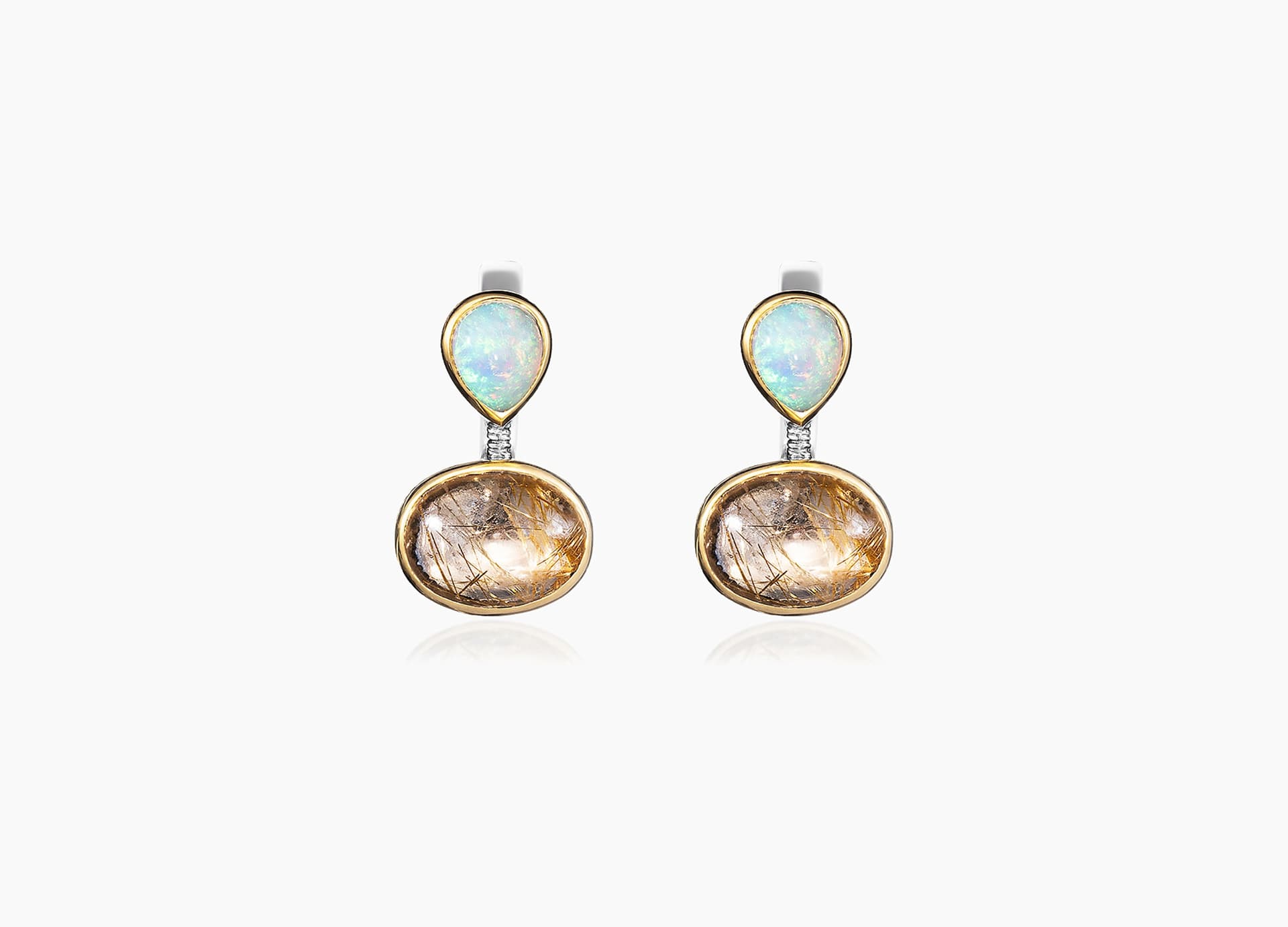 Серьги из серебра 925 с петерсит