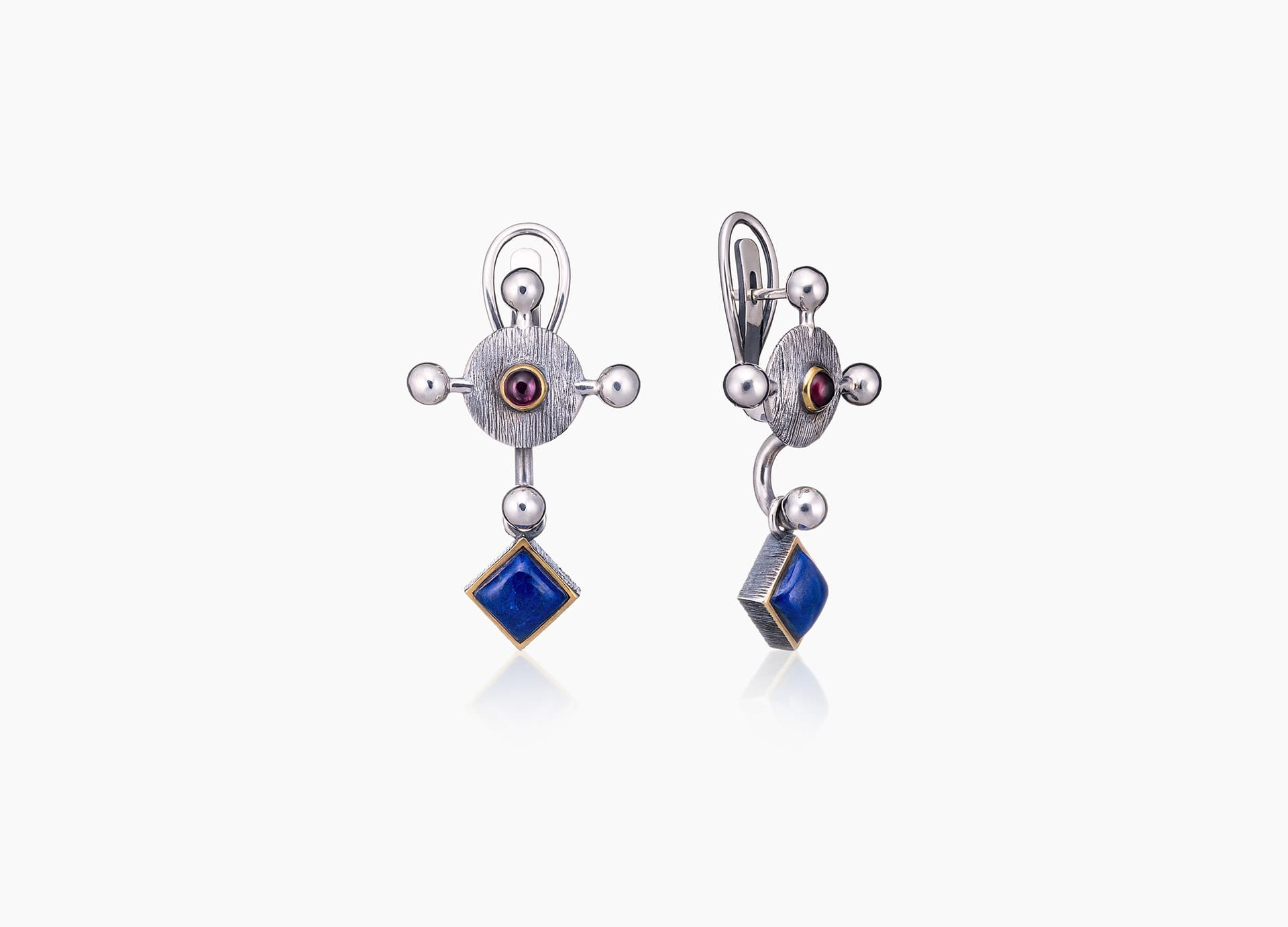 Серьги из серебра 925 с лазуритом