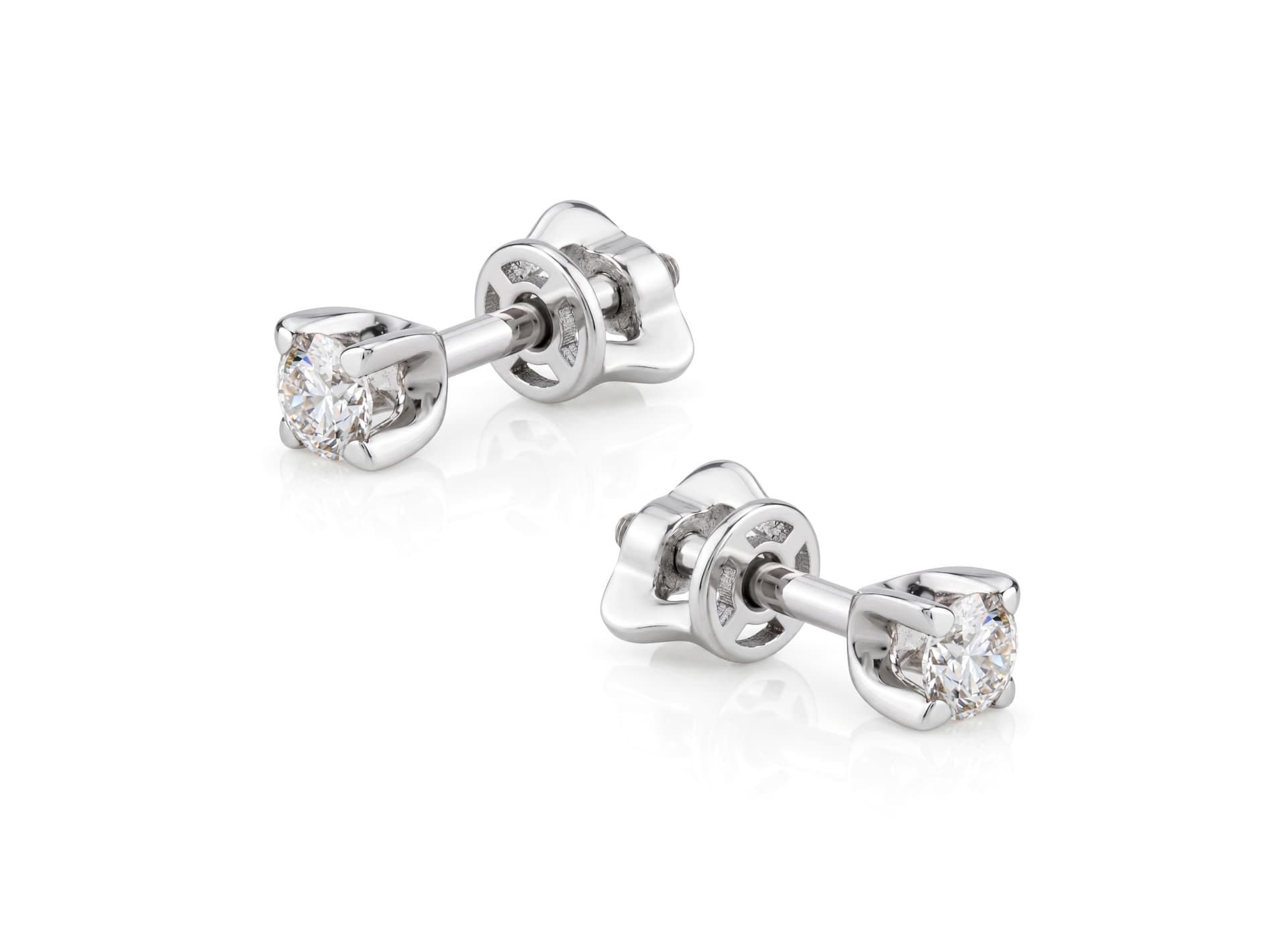 Серьги из золота 585 с бриллиантами