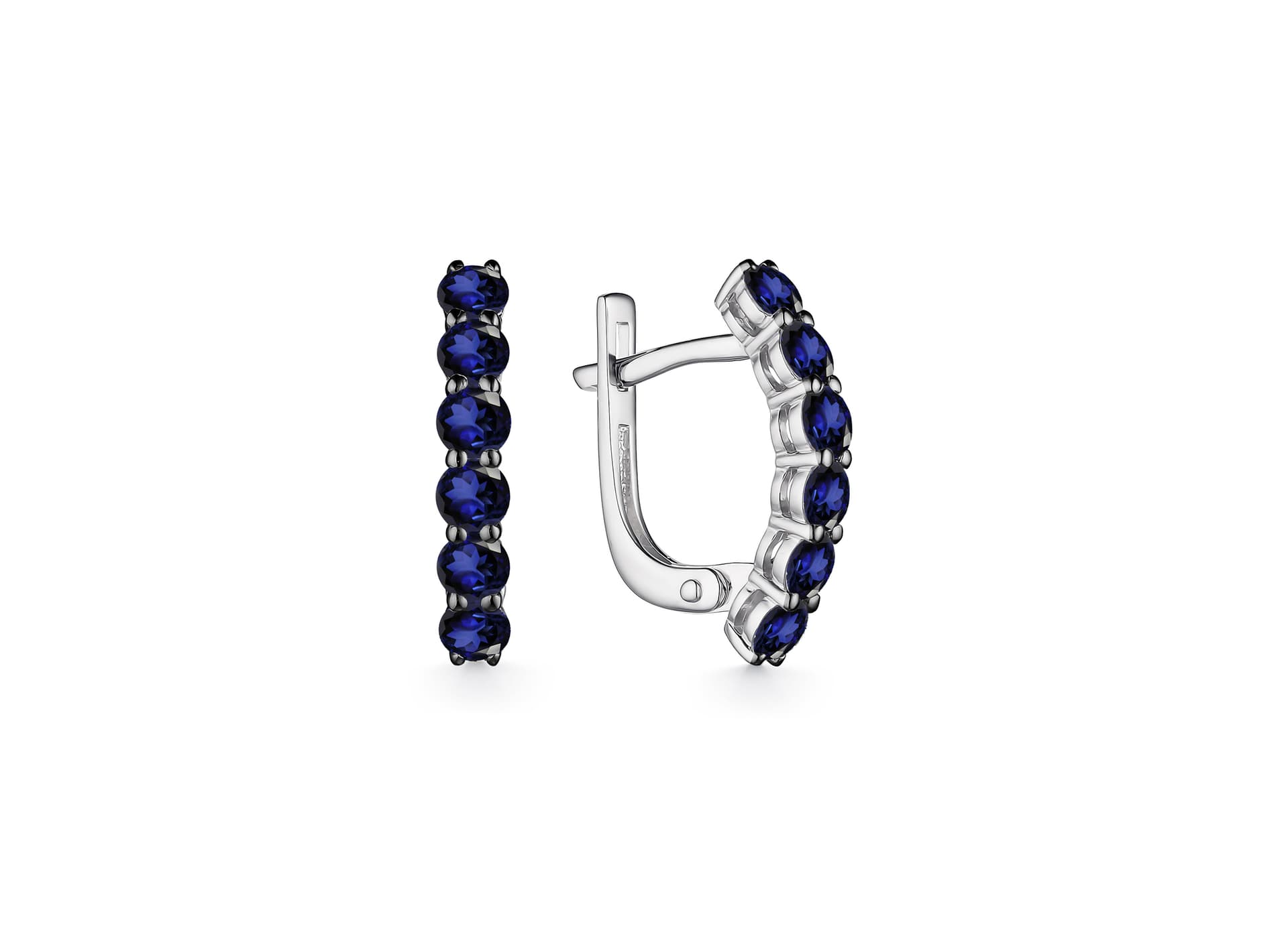 Серьги из золота 585 с сапфирами