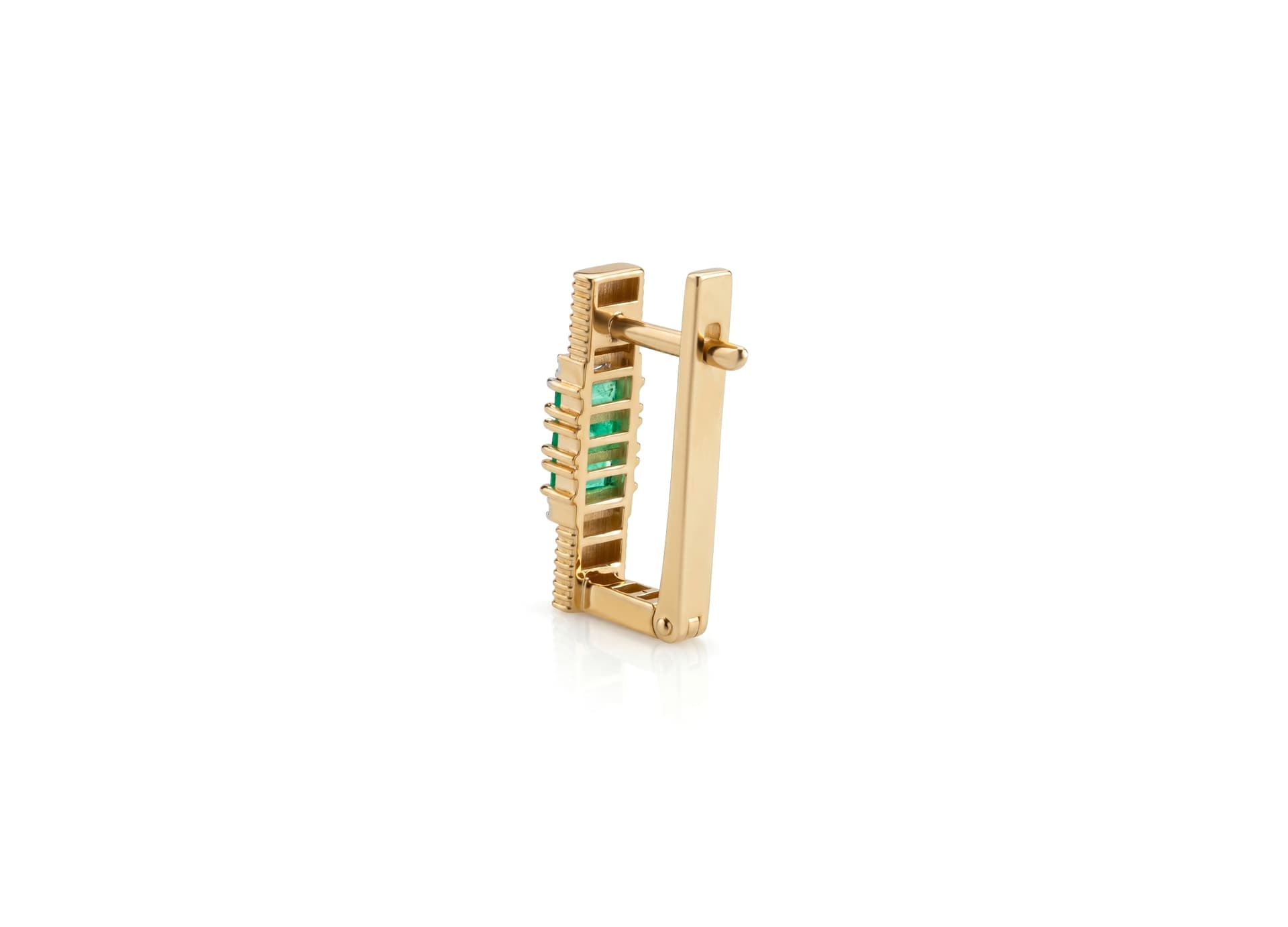 Серьги из золота 585 с изумрудами