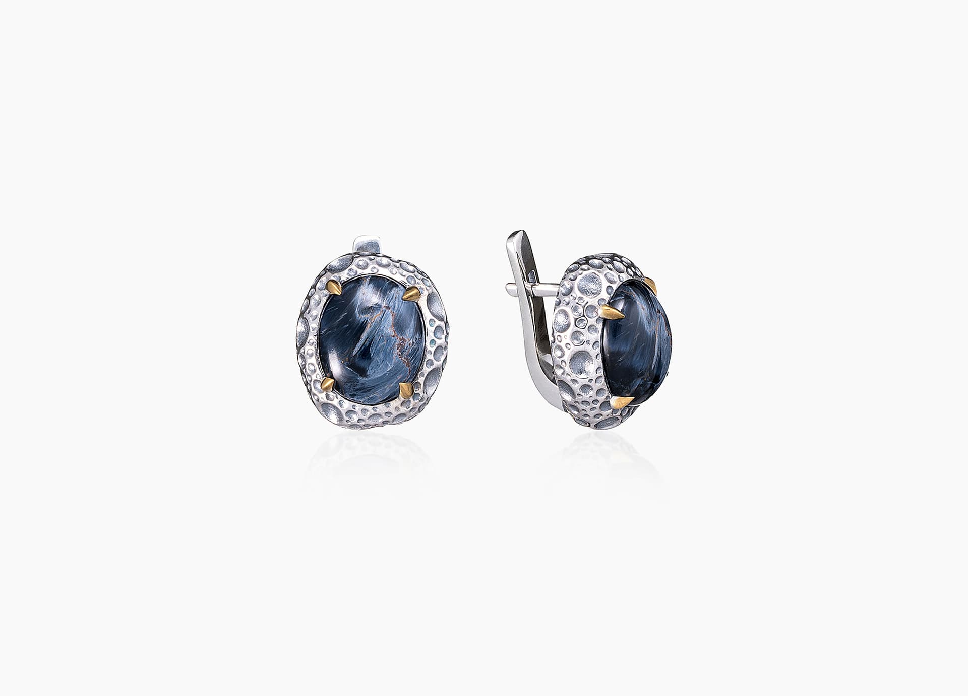 Серьги из серебра 925 с питерситами