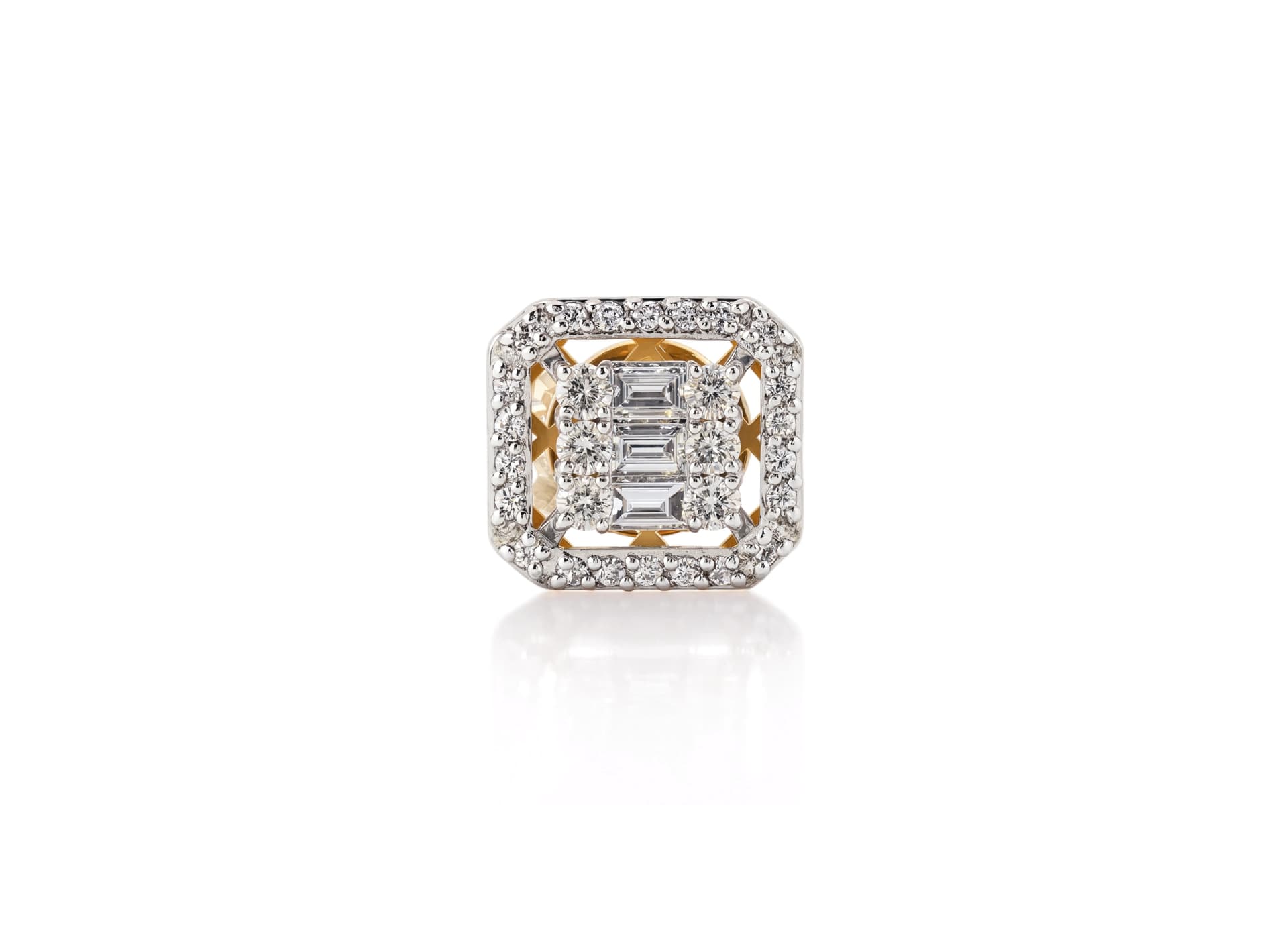 Серьги из золота 585 с  бриллиантом