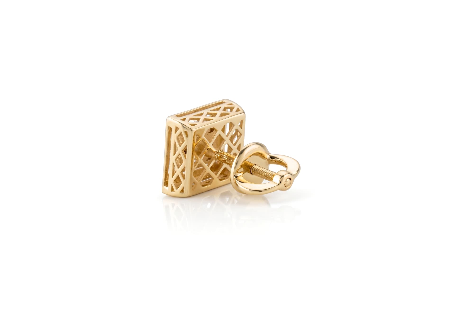 Серьги из золота 585 с бриллиантами