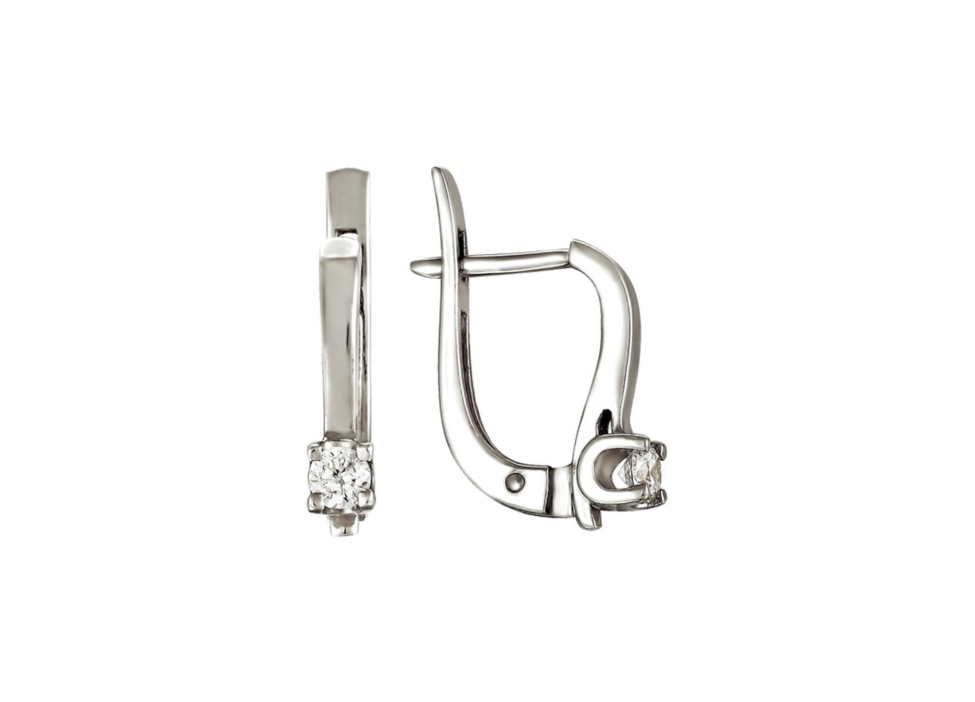 Серьги из серебра 925 с фианитами