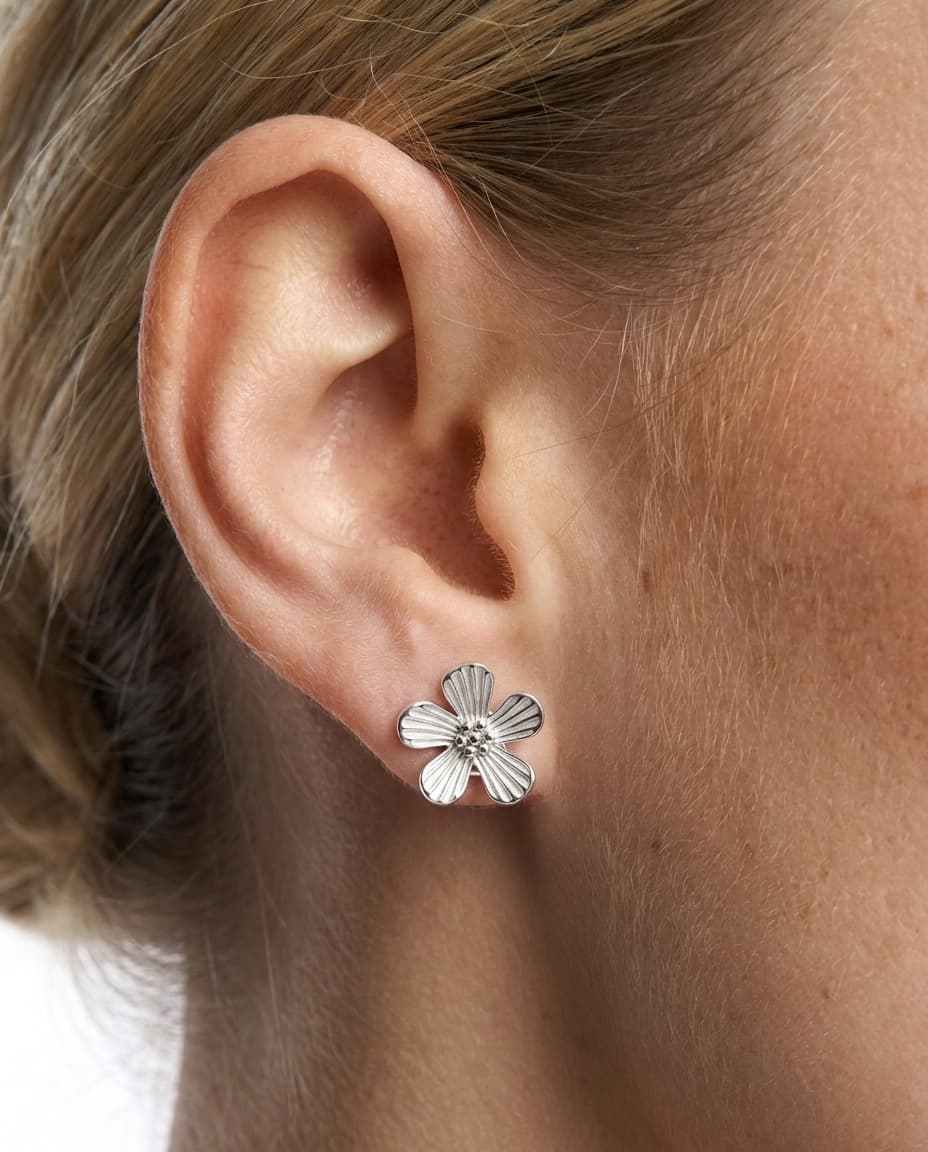 Серьги из серебра 925 без вставки