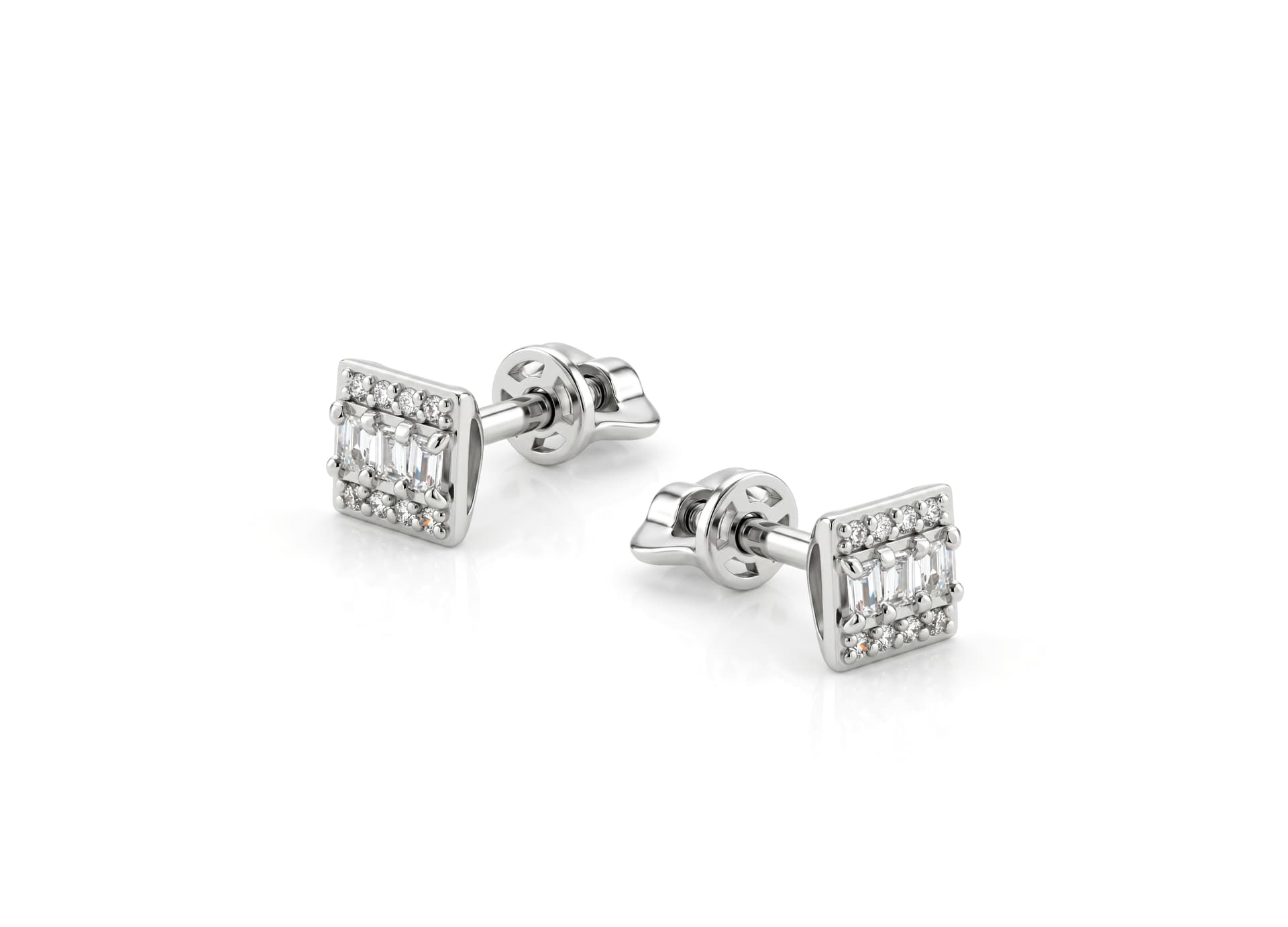 Серьги из золота 585 с  бриллиантом