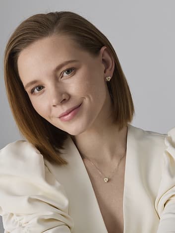 Колье из серебра 925 с бриллианитами