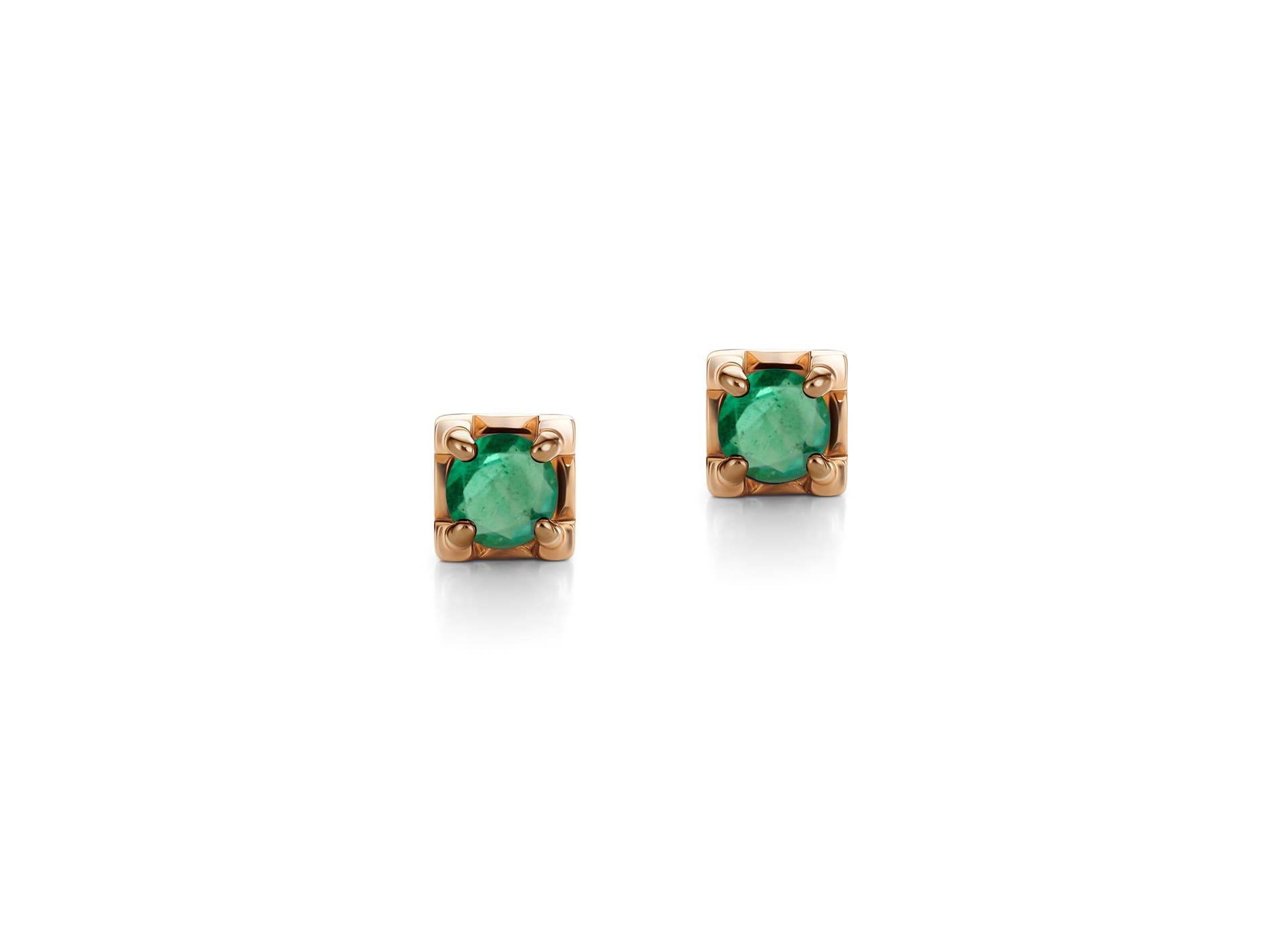 Серьги из золота 585 с изумрудами