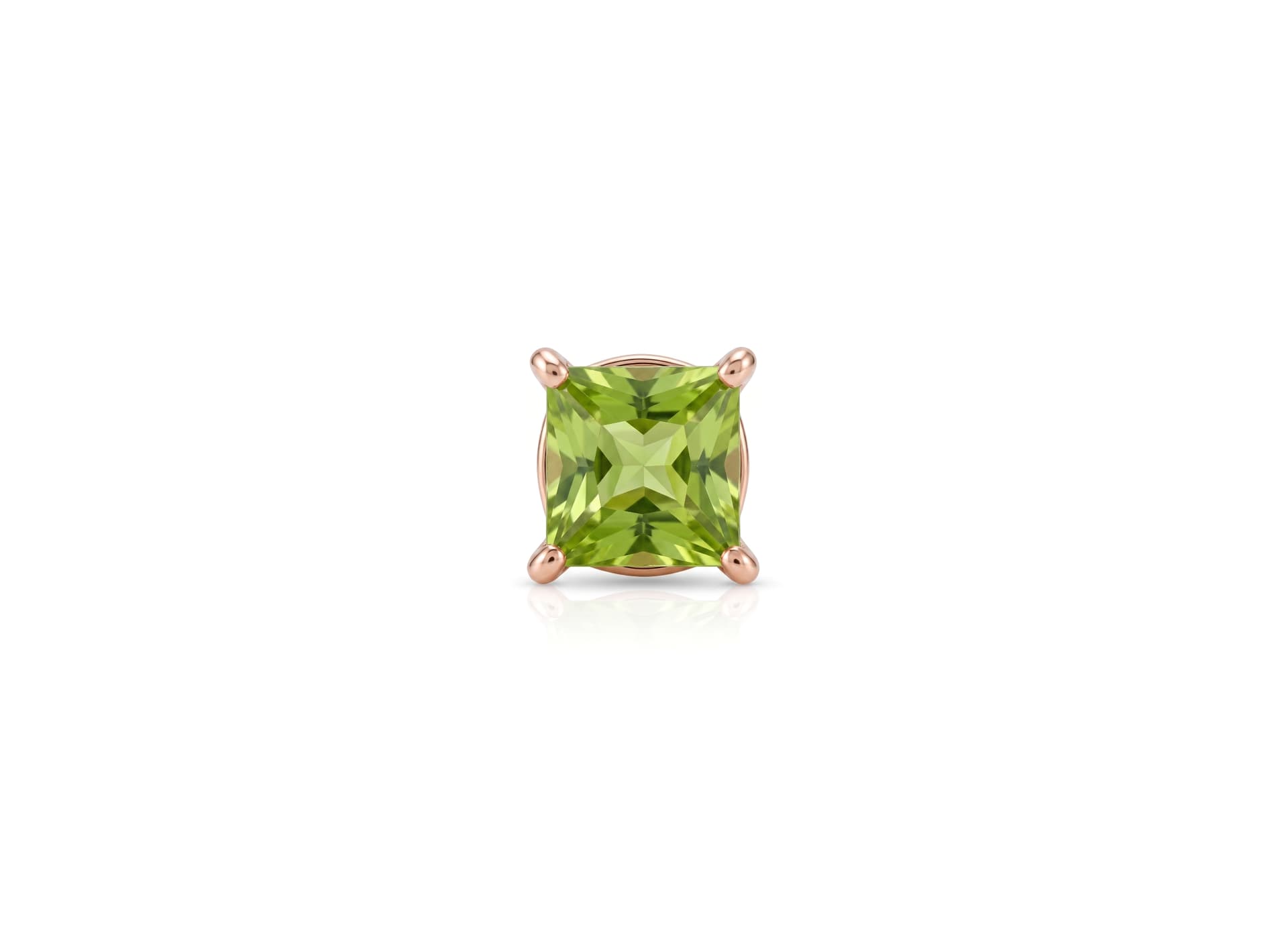 Серьги из золота 585 с хризолитами