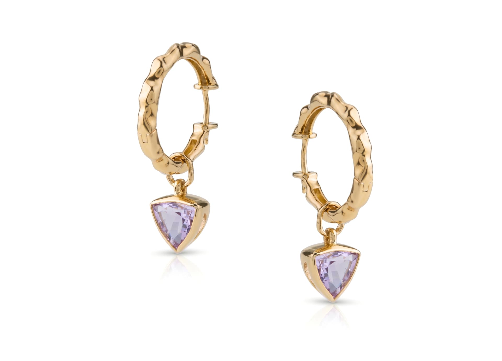 Серьги из серебра 925 с миксом камней