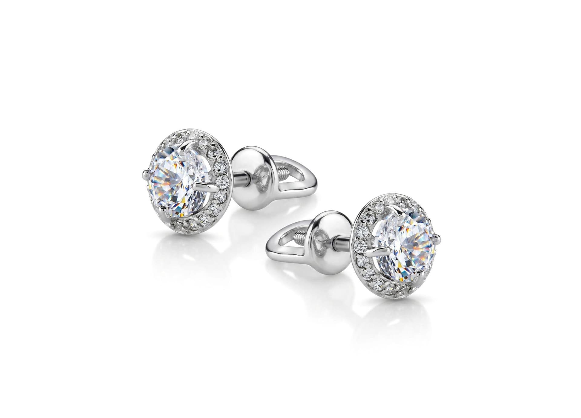 Серьги из серебра 925 с фианитами