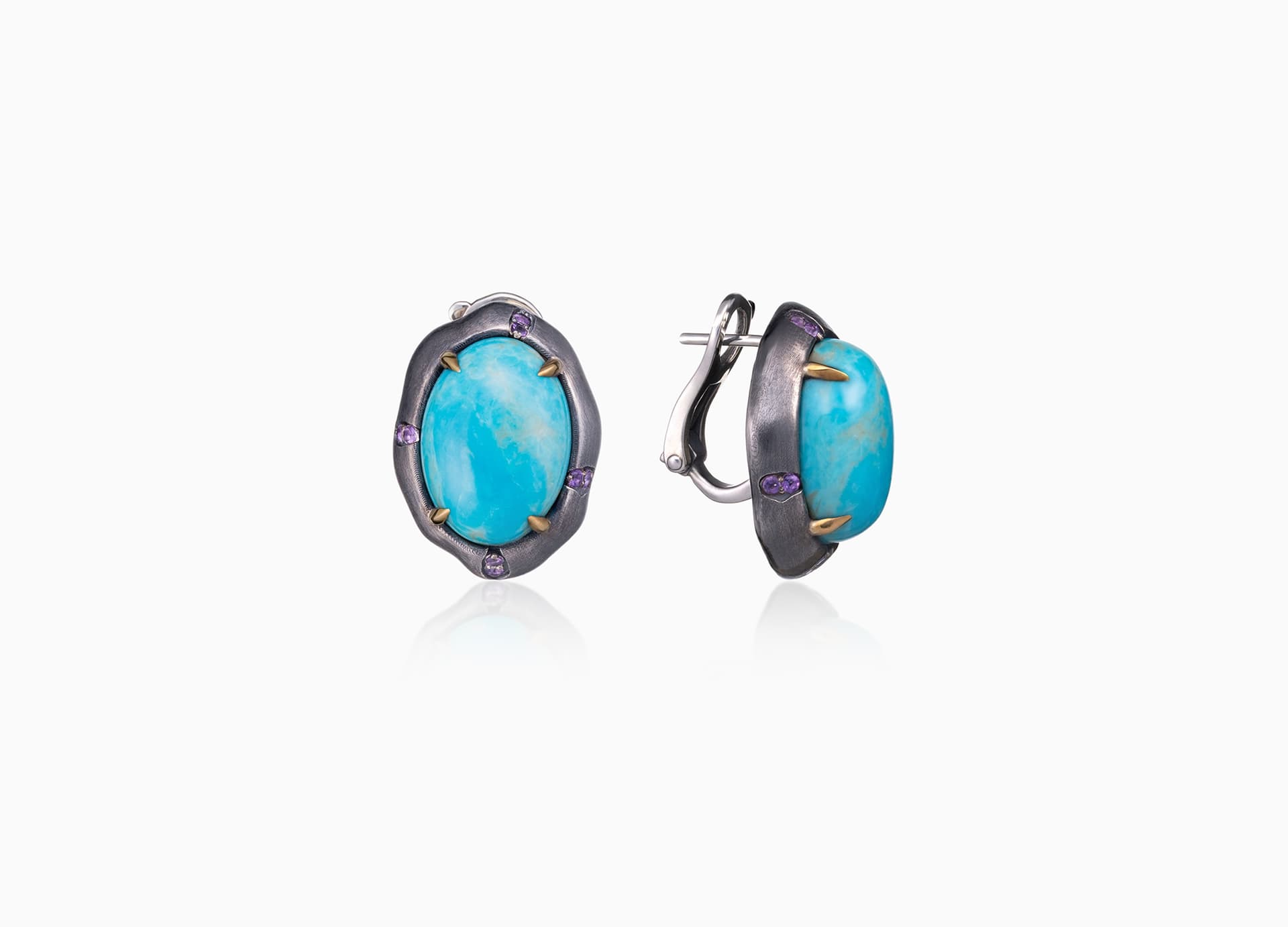 Серьги из серебра 925 с бирюзой