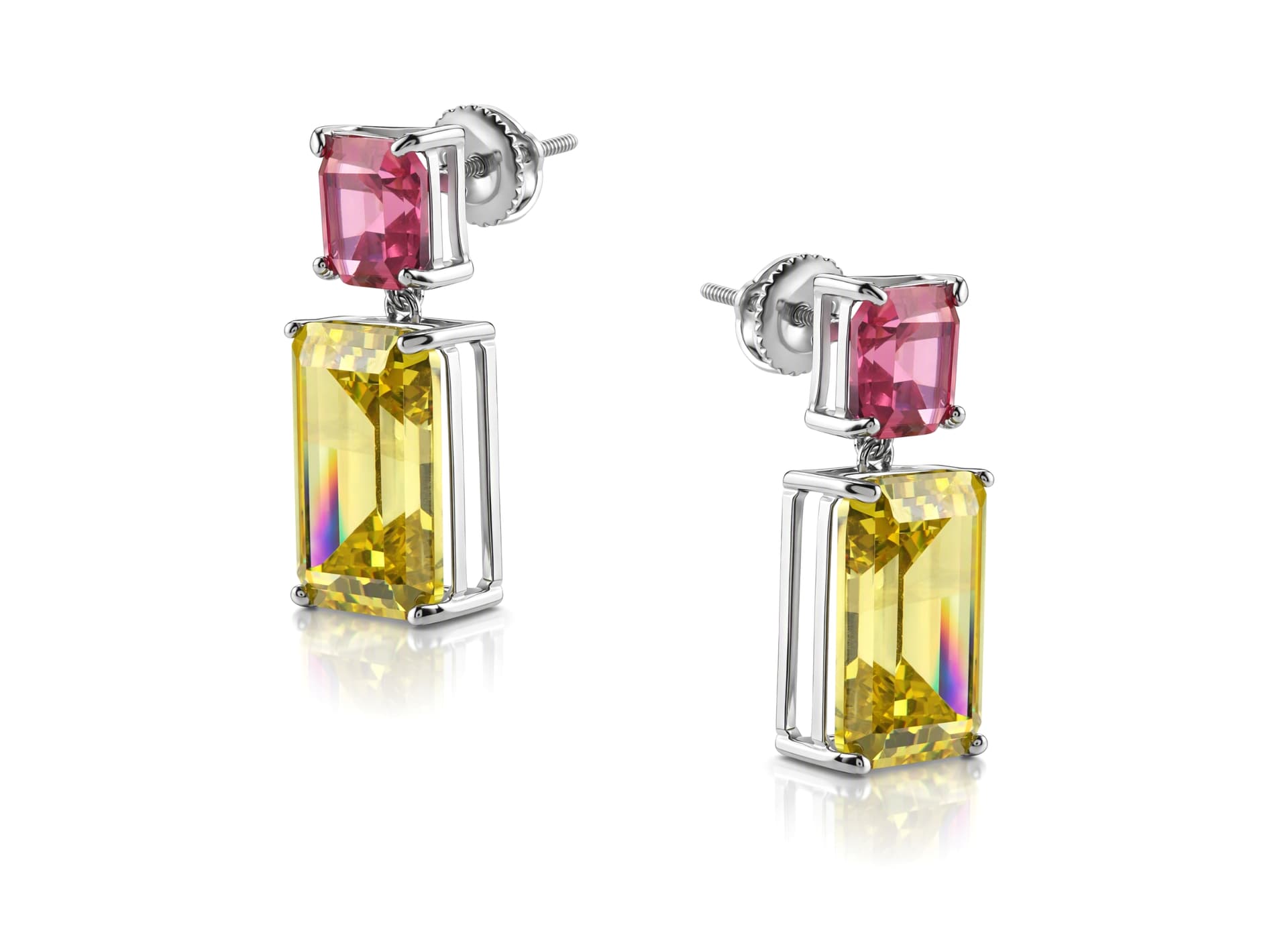 Серьги из серебра 925 с кубическим цирконием