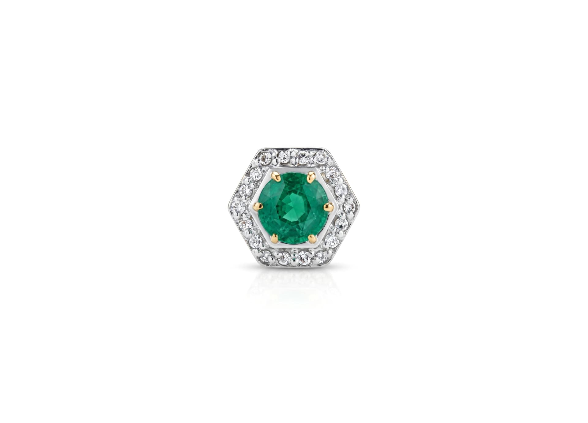 Серьги из золота 585 с изумрудами