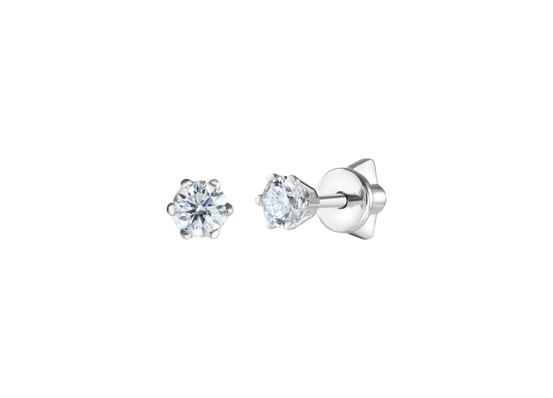 Серьги из серебра 925 с выращенными бриллиантами