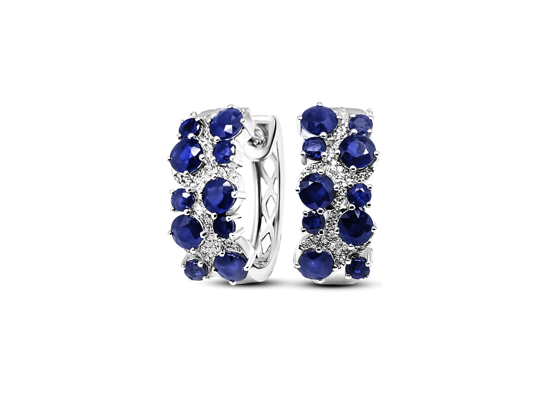 Серьги из золота 585 с сапфирами
