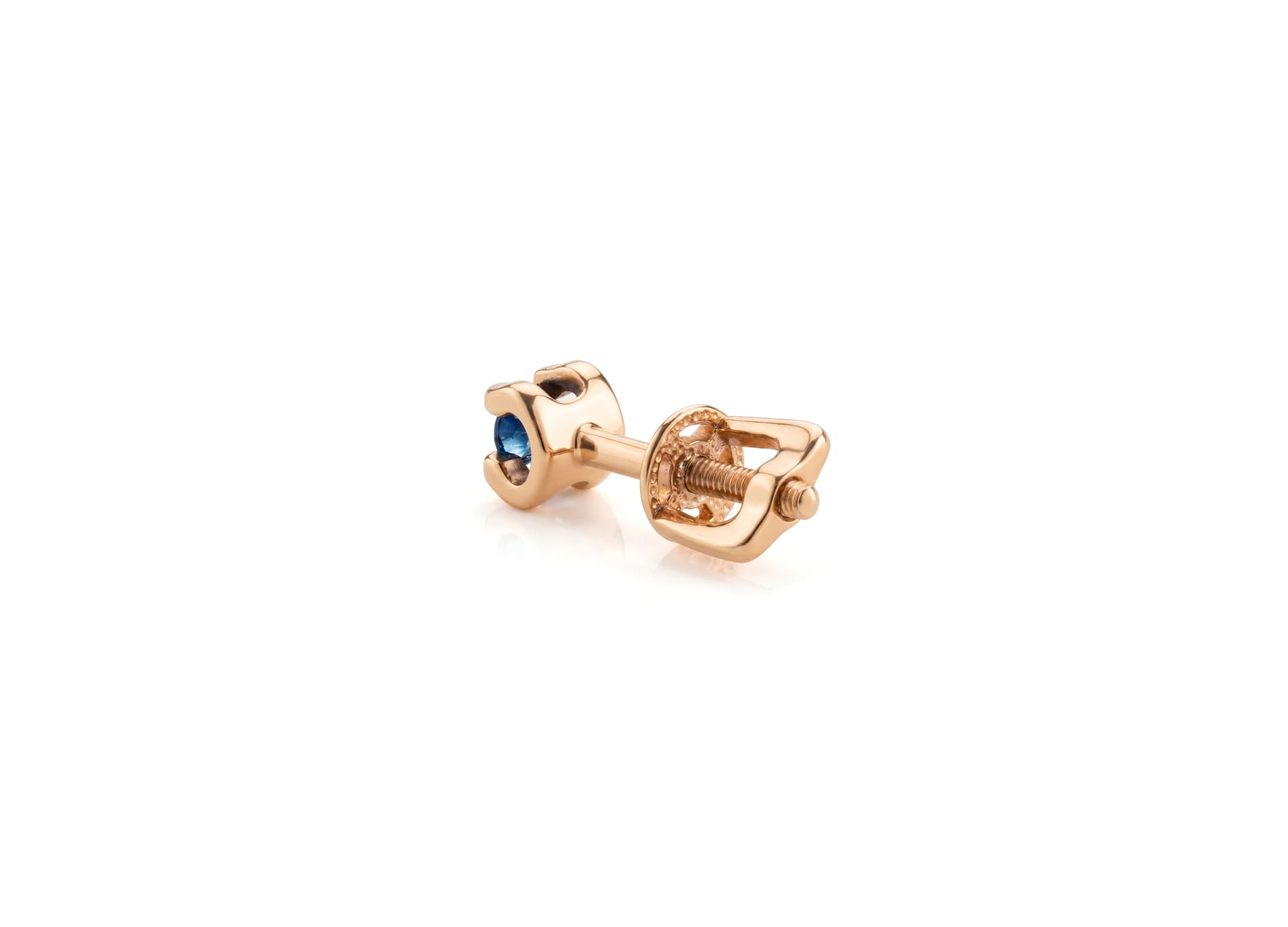 Серьги из золота 585 с сапфирами