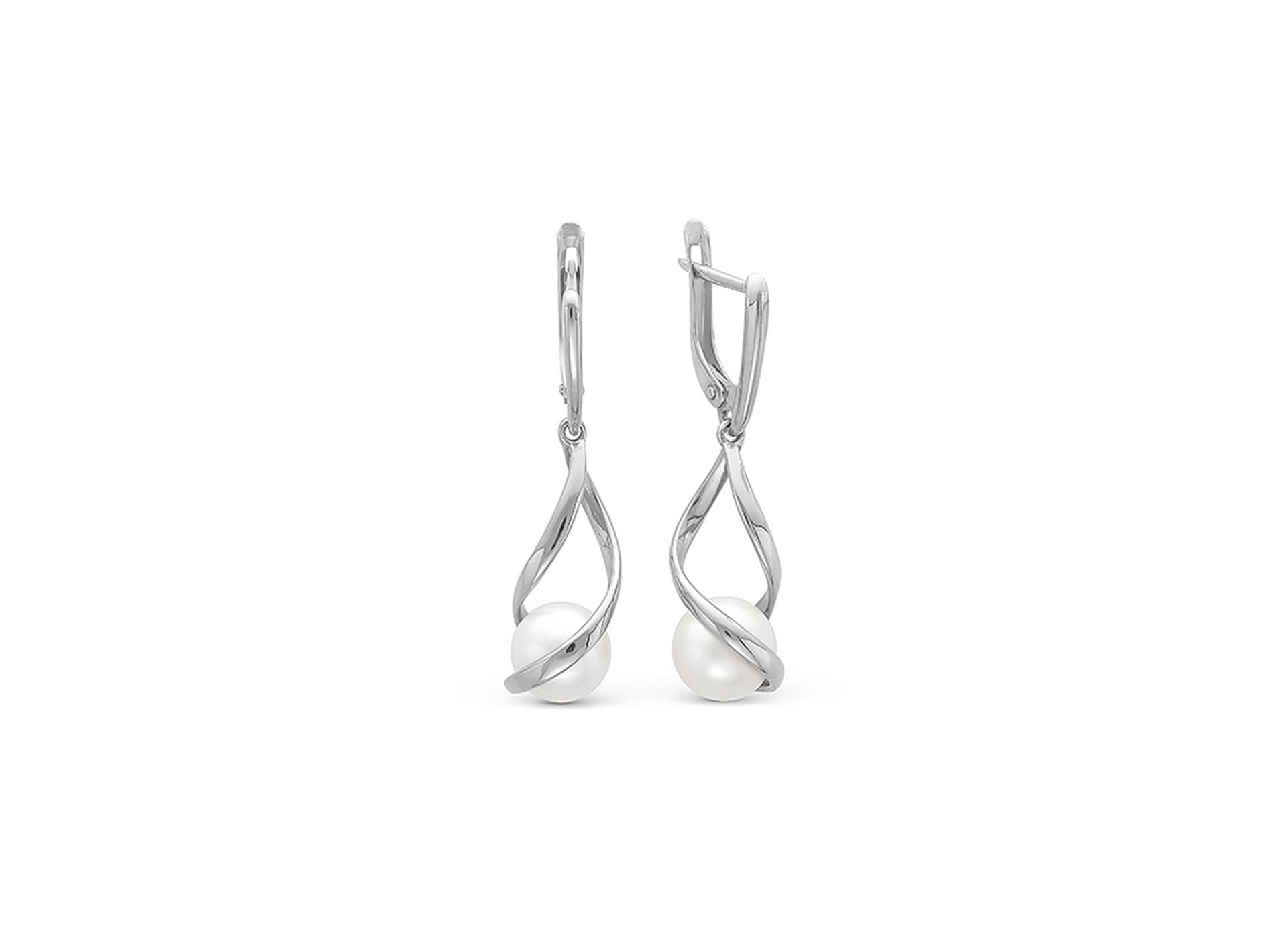 Серьги из серебра 925 с жемчугом