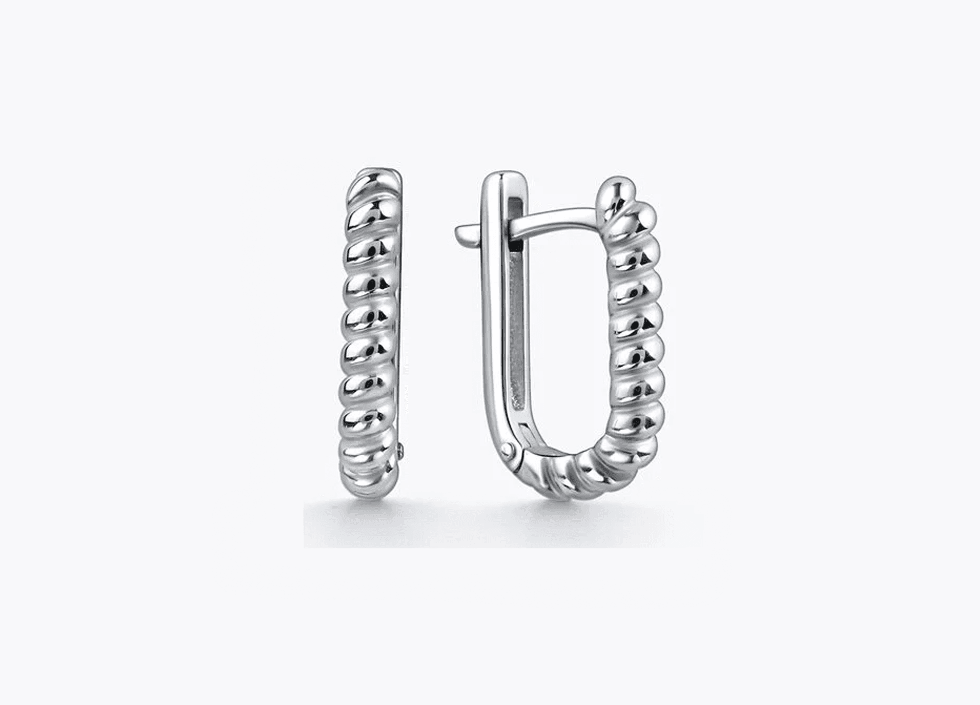 Серьги из серебра 925 без вставки