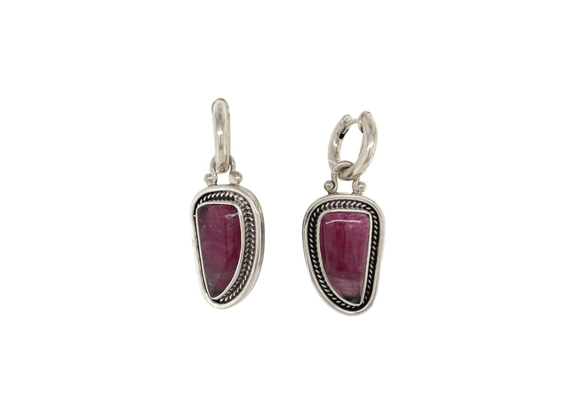 Серьги из серебра 925 с  турмалином