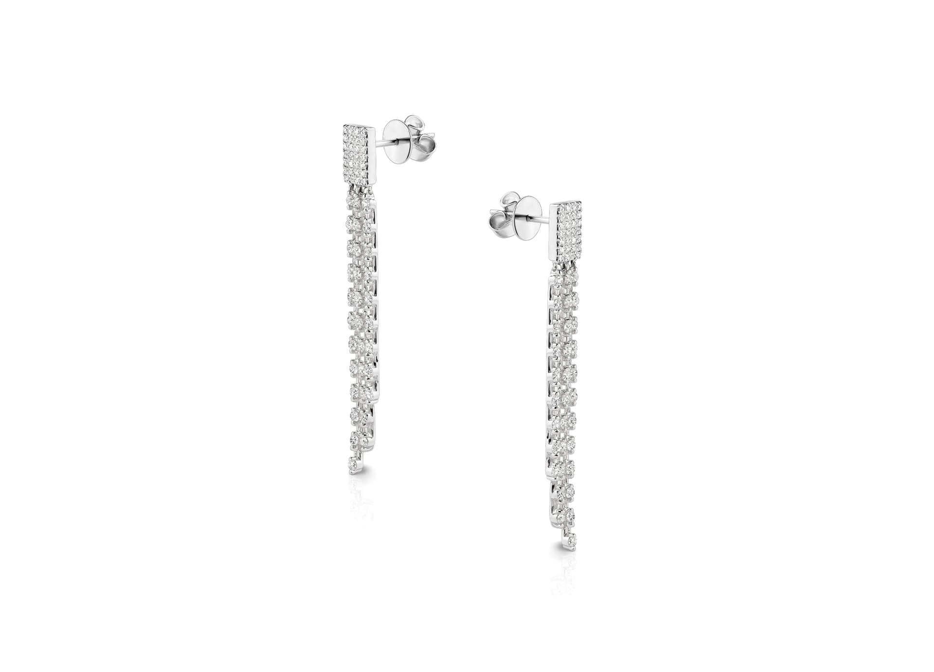 Серьги из золота 585 с бриллиантами
