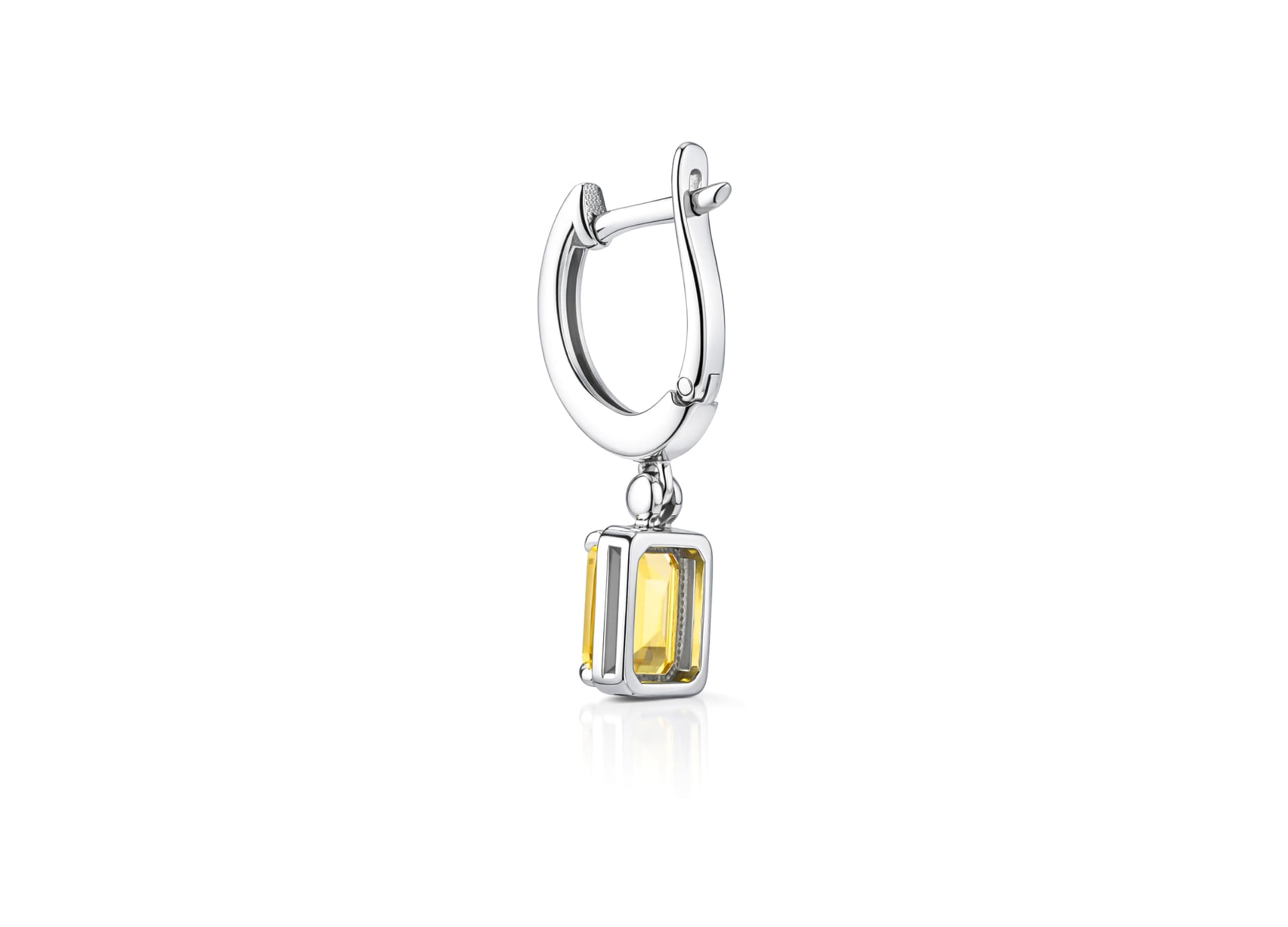 Серьги из серебра 925 с цитрином
