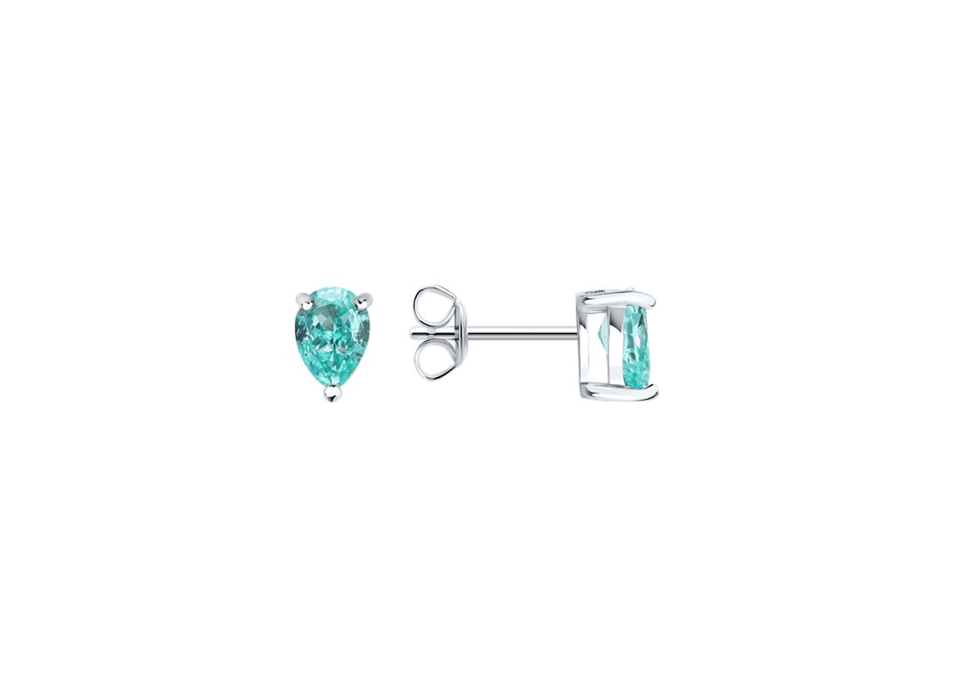 Серьги из серебра 925 с фианитами