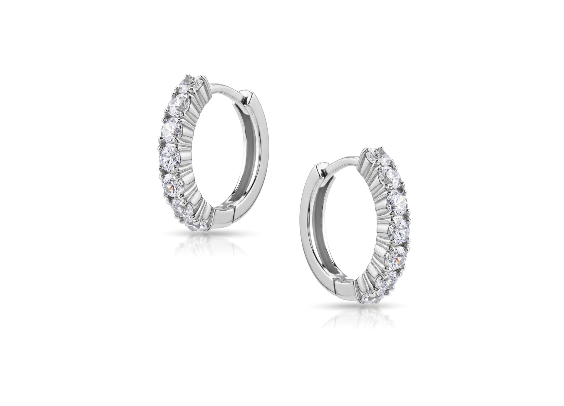 Серьги из серебра 925 с фианитами