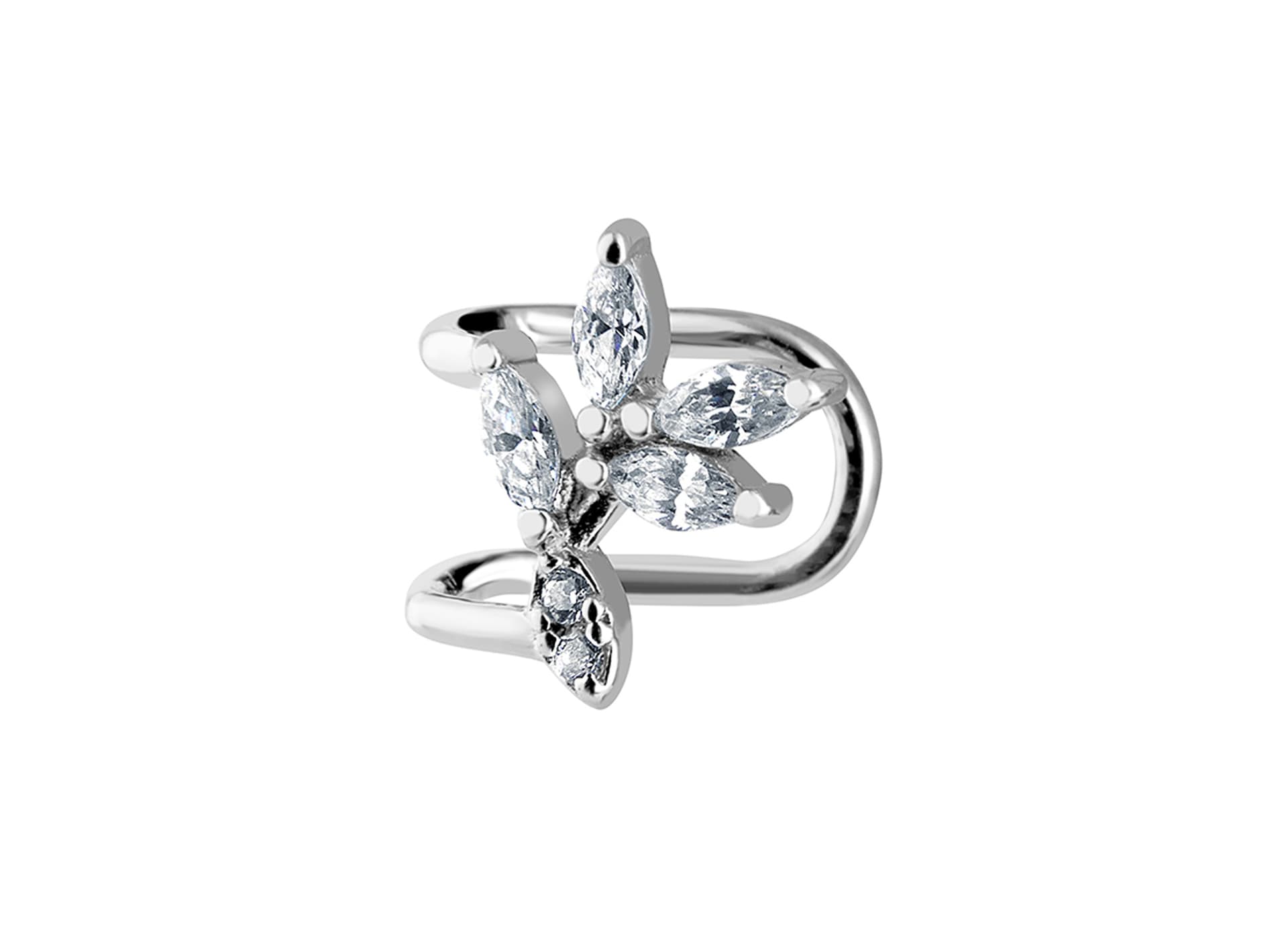 Серьги из серебра 925 с фианитами