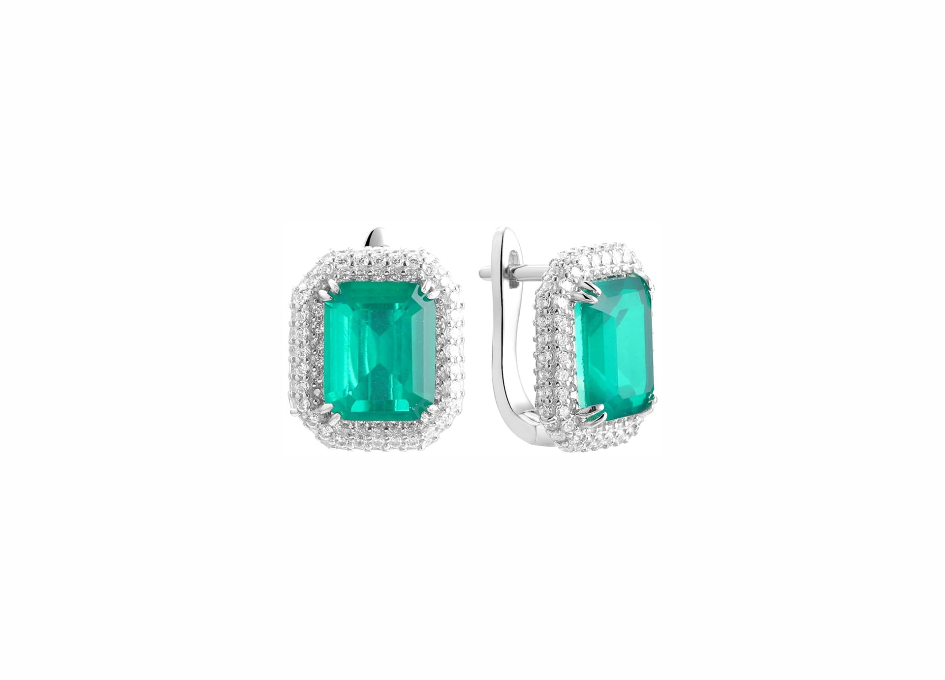 Серьги из серебра 925 с ситаллами
