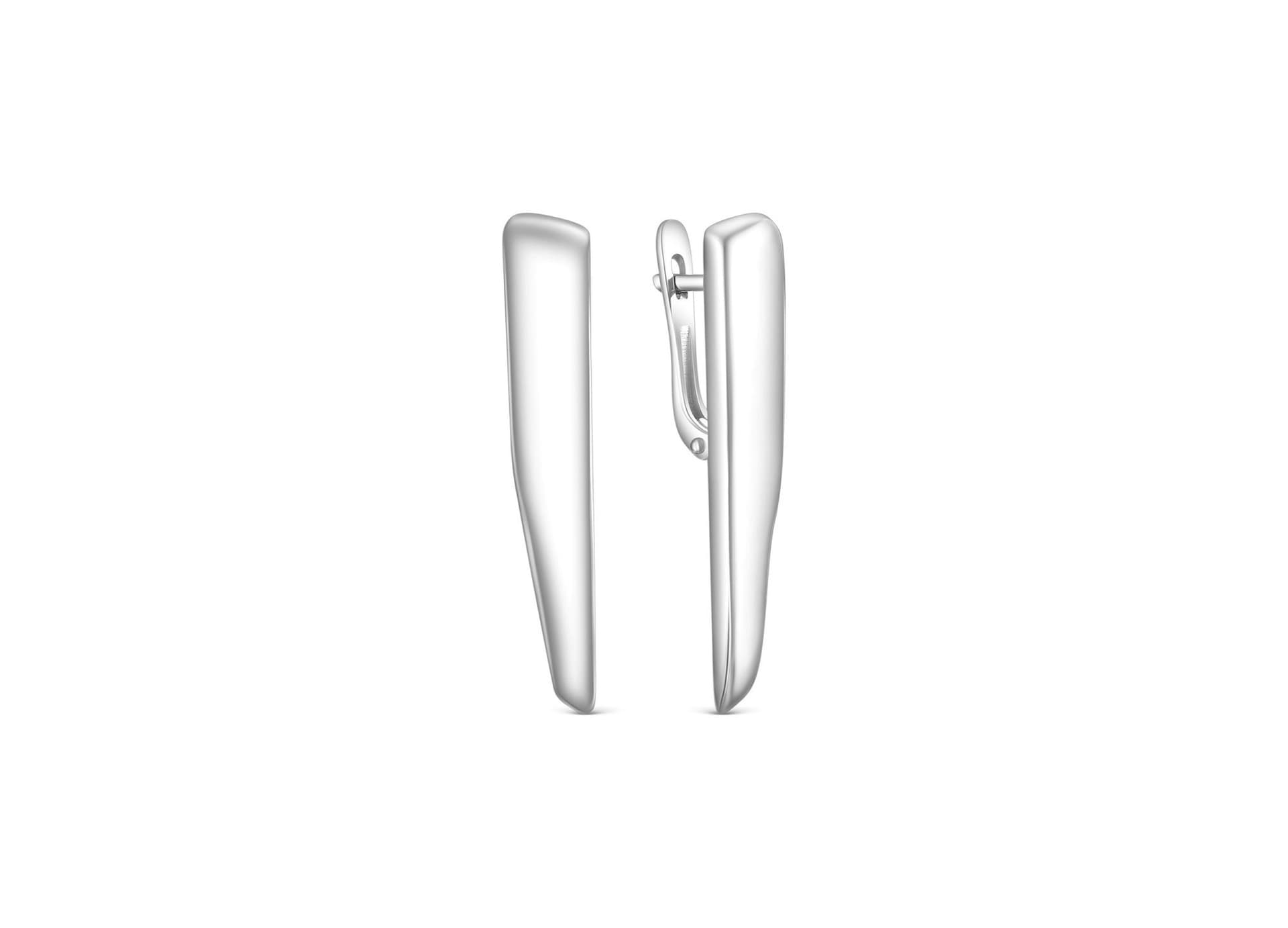 Серьги из серебра 925 без вставки